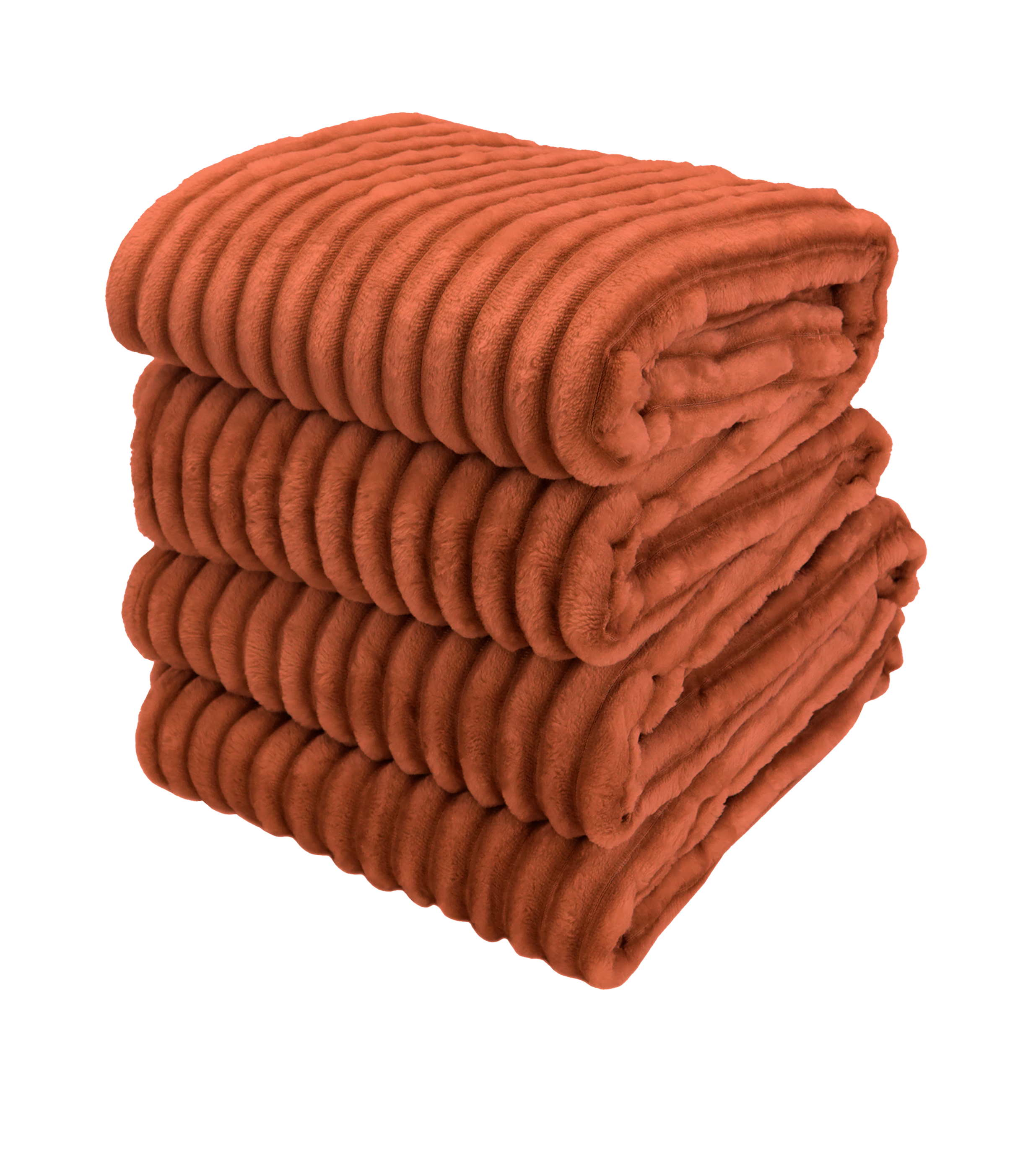 Изображение товара Плед Полоски 200x220 см полиэстер Оранжевый современный дизайн