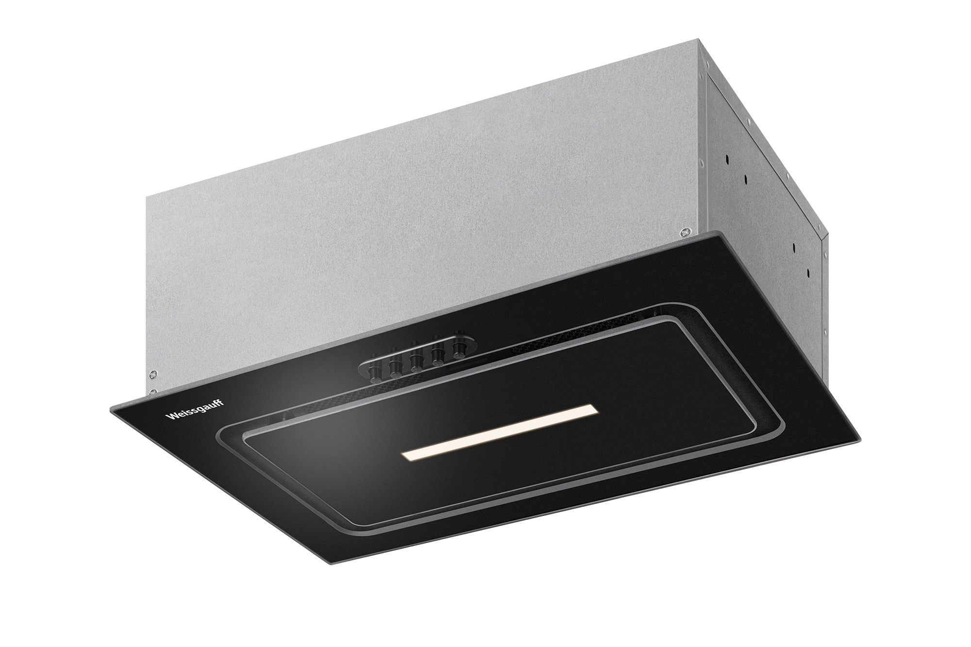 Изображение товара Встраиваемая вытяжка Weissgauff 456 PB Black Glass 45 см черный стильный дизайн