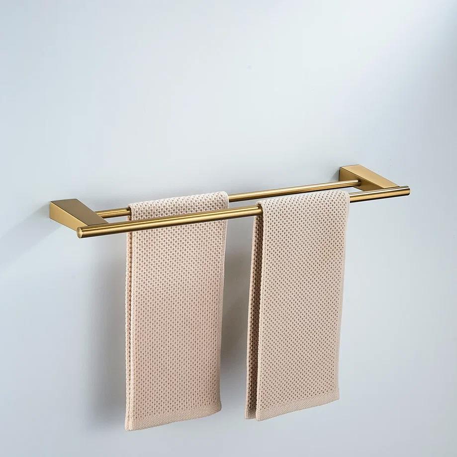 Изображение товара Держатель для полотенец Shevanik SG5727G-LM 59.5см цвет жёлтый/золотой