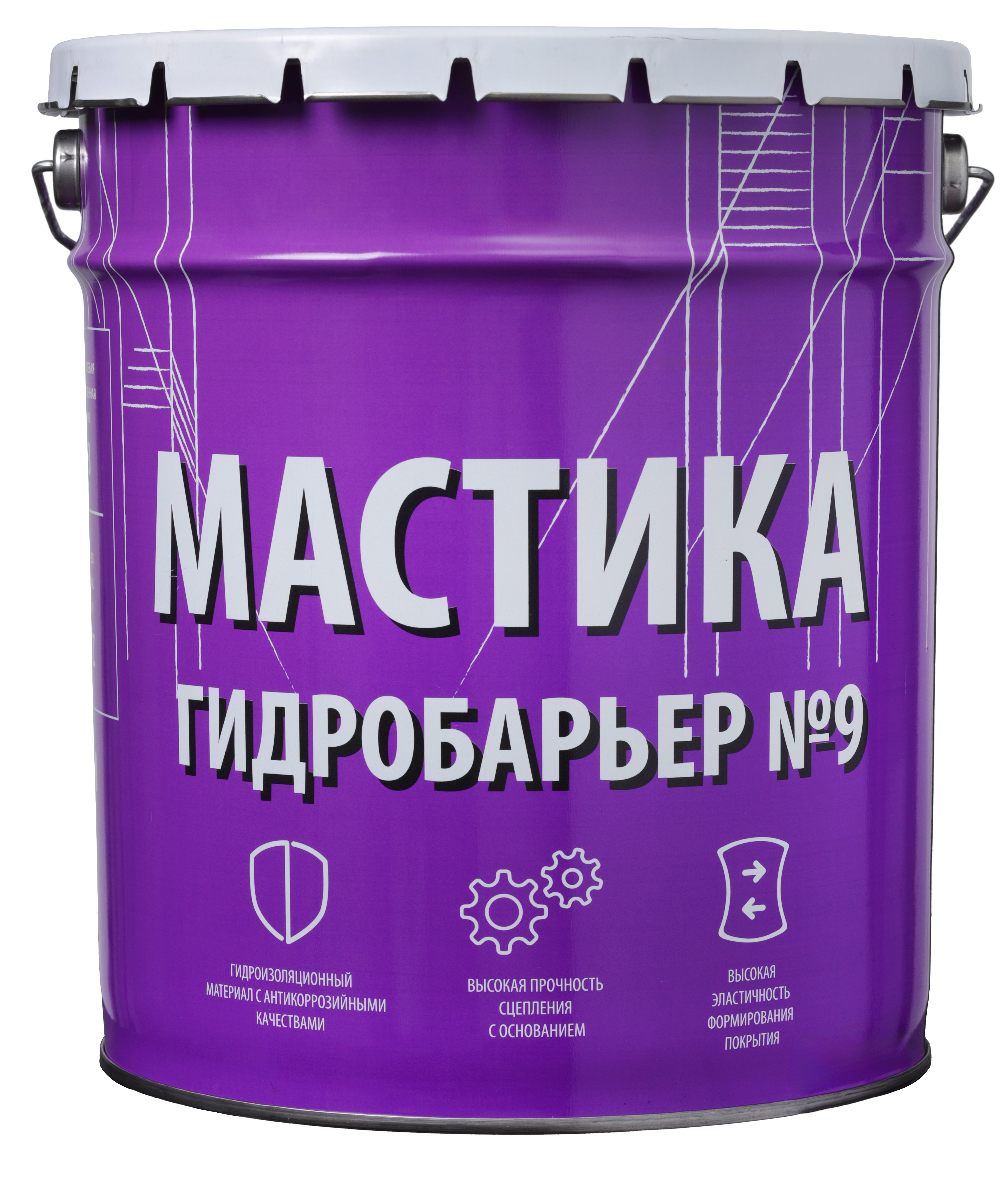 Изображение товара Мастика гидроизоляционная Гидробарьер №9 универсальная 18 кг