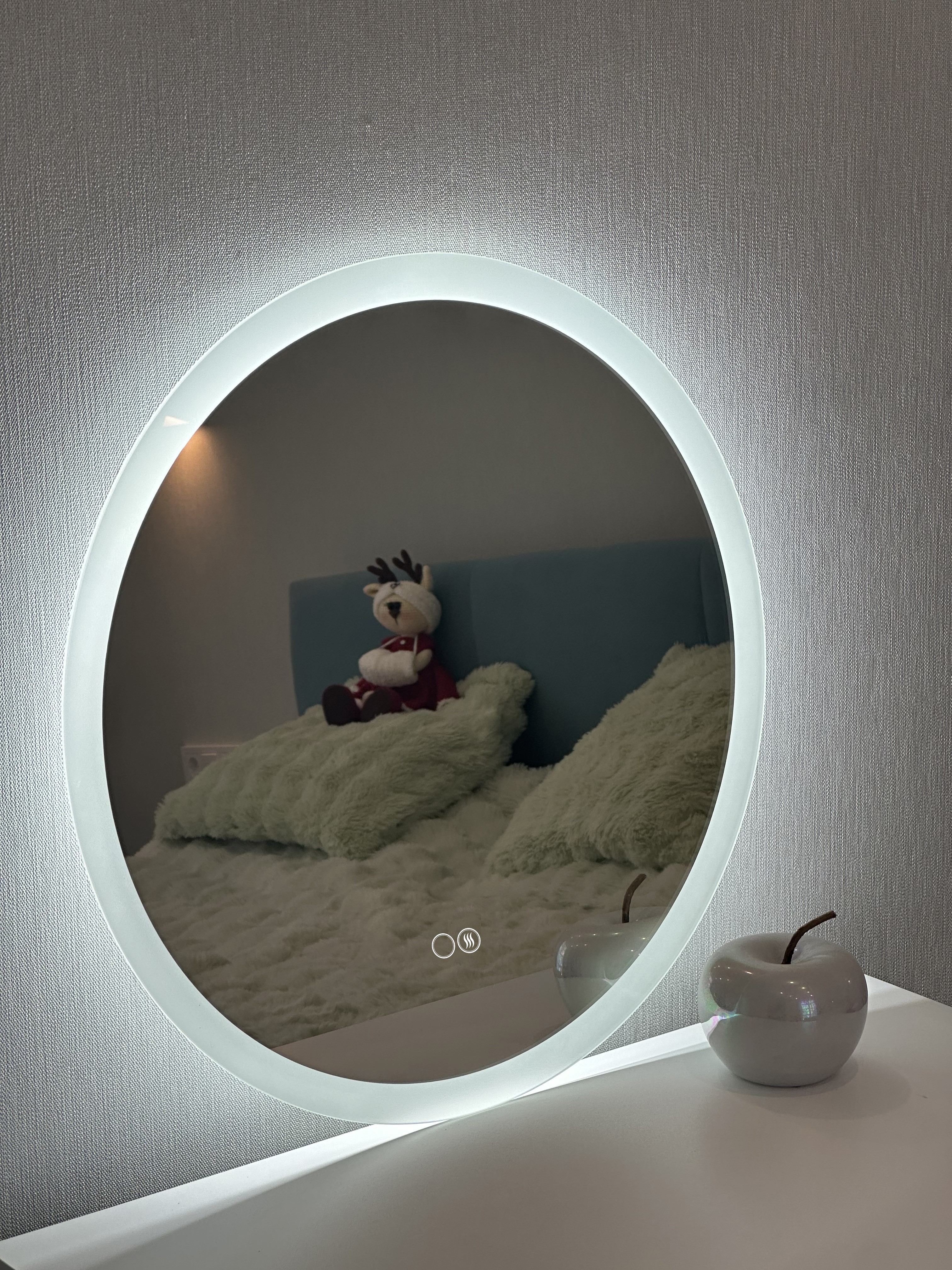 Изображение товара Зеркало для ванной Alfa Mirrors с подсветкой 50x50см сенсорное подогрев диммер