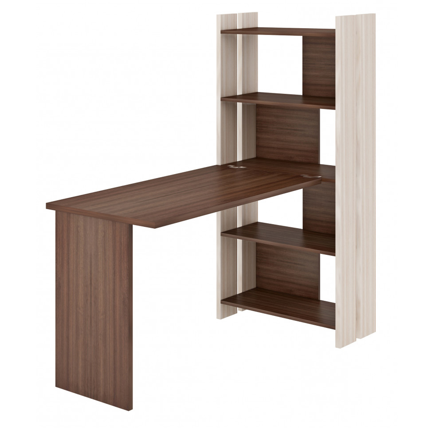 Изображение товара Стол Мэрдэс СТЛ-ОВ+С120Прям без тумбы КШ-Ч 70x152x152 см ЛДСП цвет карамель/ясень шимо темный