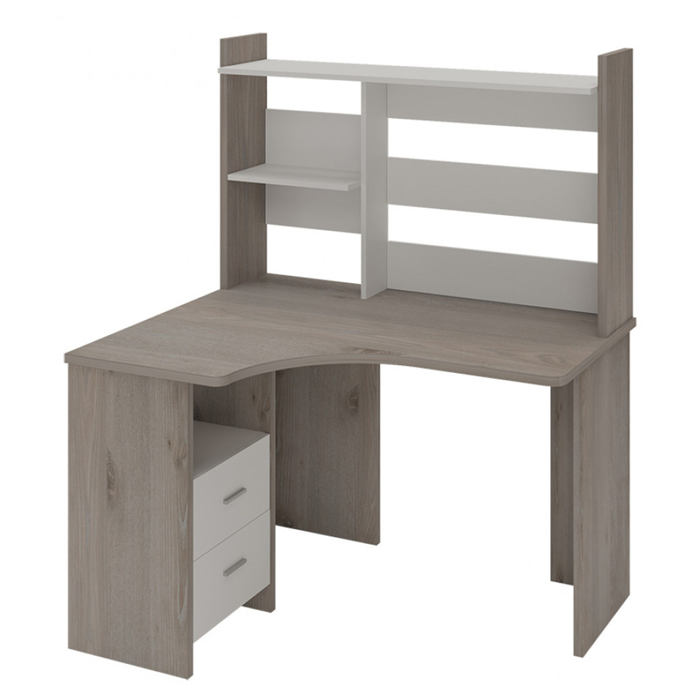 Изображение товара Стол Мэрдэс СКЛ-Угл120+НКЛ-120 НБЕ ЛЕВ 120x152x100 см ЛДСП цвет белый/ясень шимо светлый