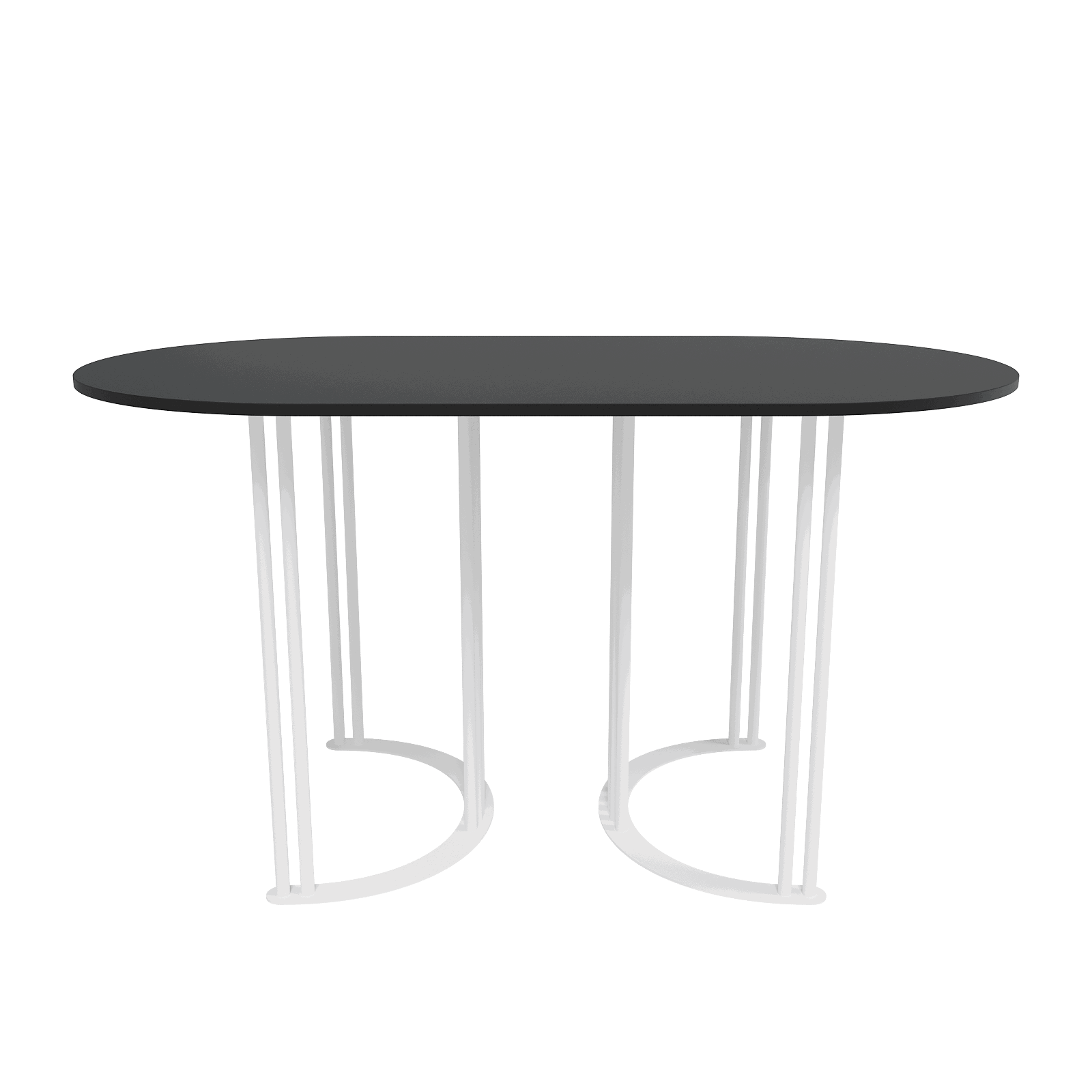 Изображение товара Кухонный стол овальный Genglass Violur GGT-20-3-2-14080 140x80 см лдсп цвет черный