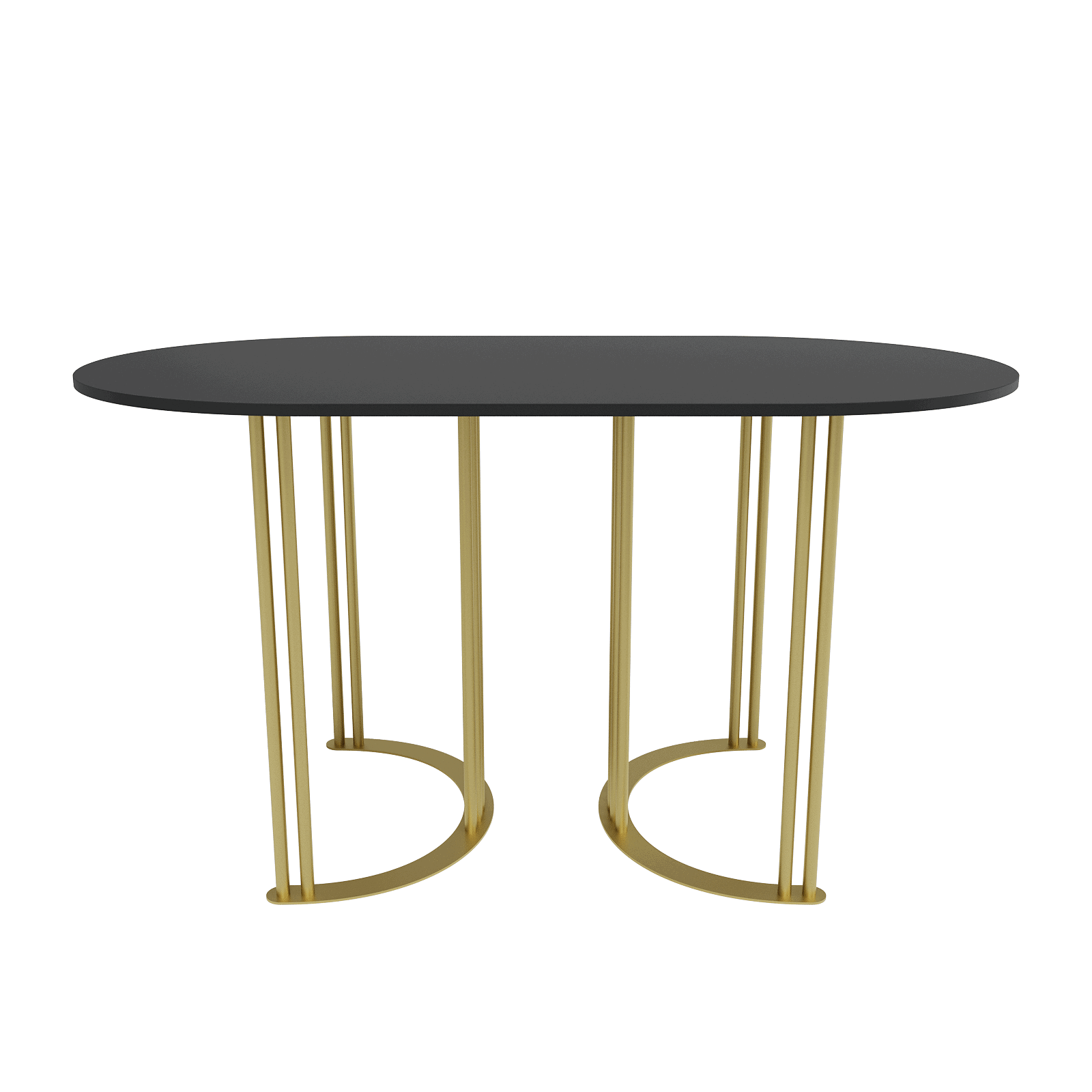 Изображение товара Кухонный стол овальный Genglass Violur GGT-20-1-2-14080 140x80 см лдсп цвет черный