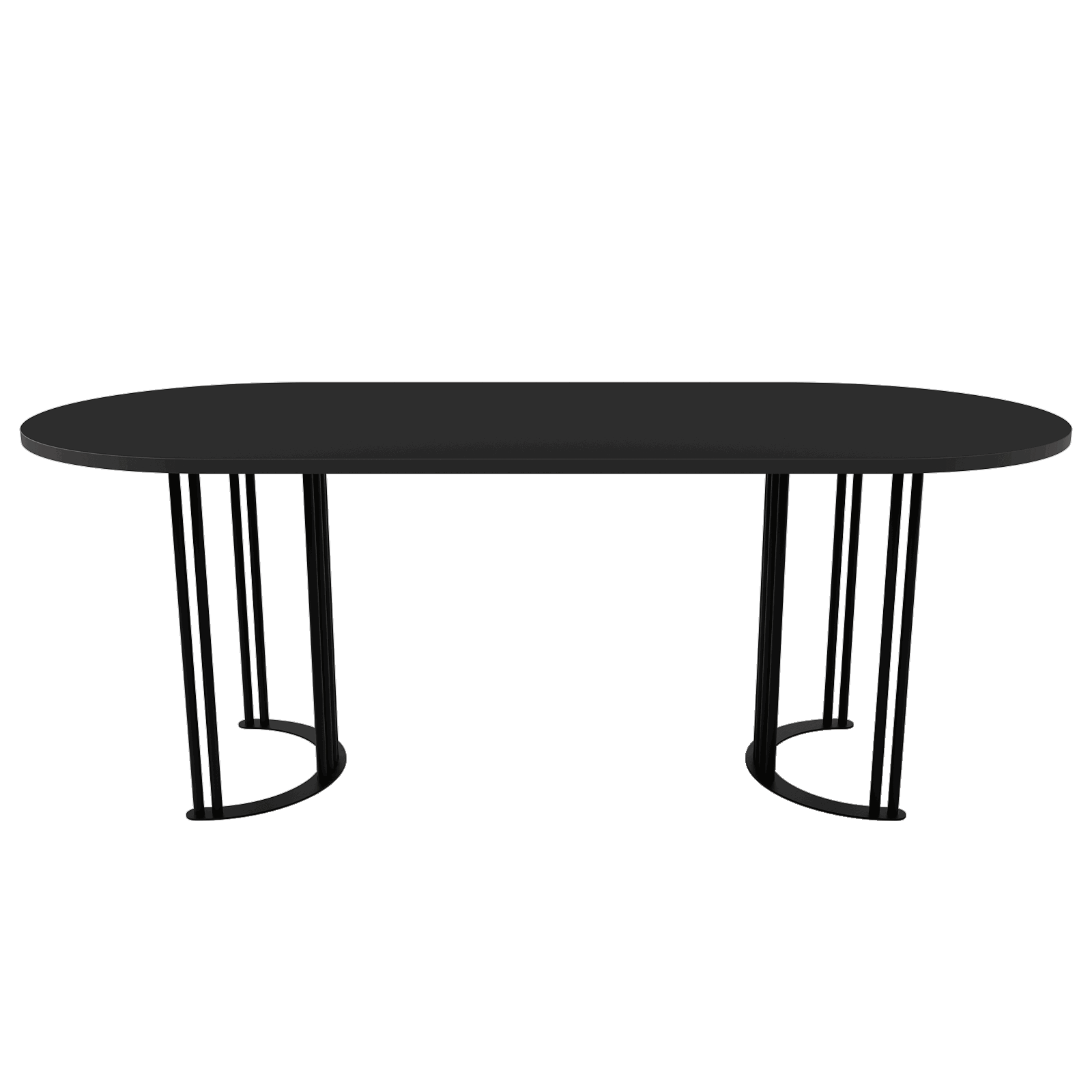 Изображение товара Кухонный стол овальный Genglass Violur GGT-20-2-2-20090 200x90 см лдсп цвет черный