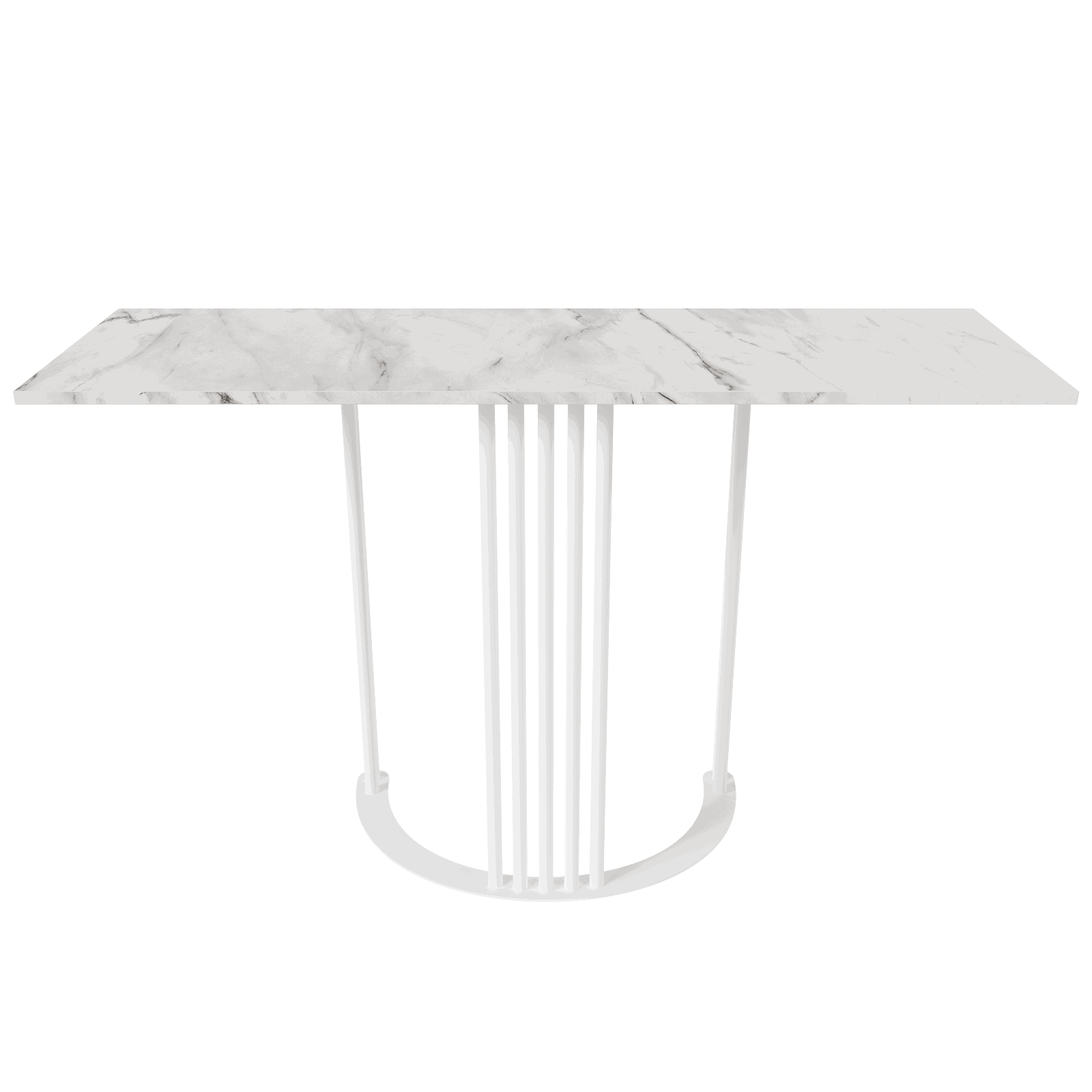 Изображение товара Консоль Genglass GGK-05-3-5-12040 40x75x120 см металл белый мрамор