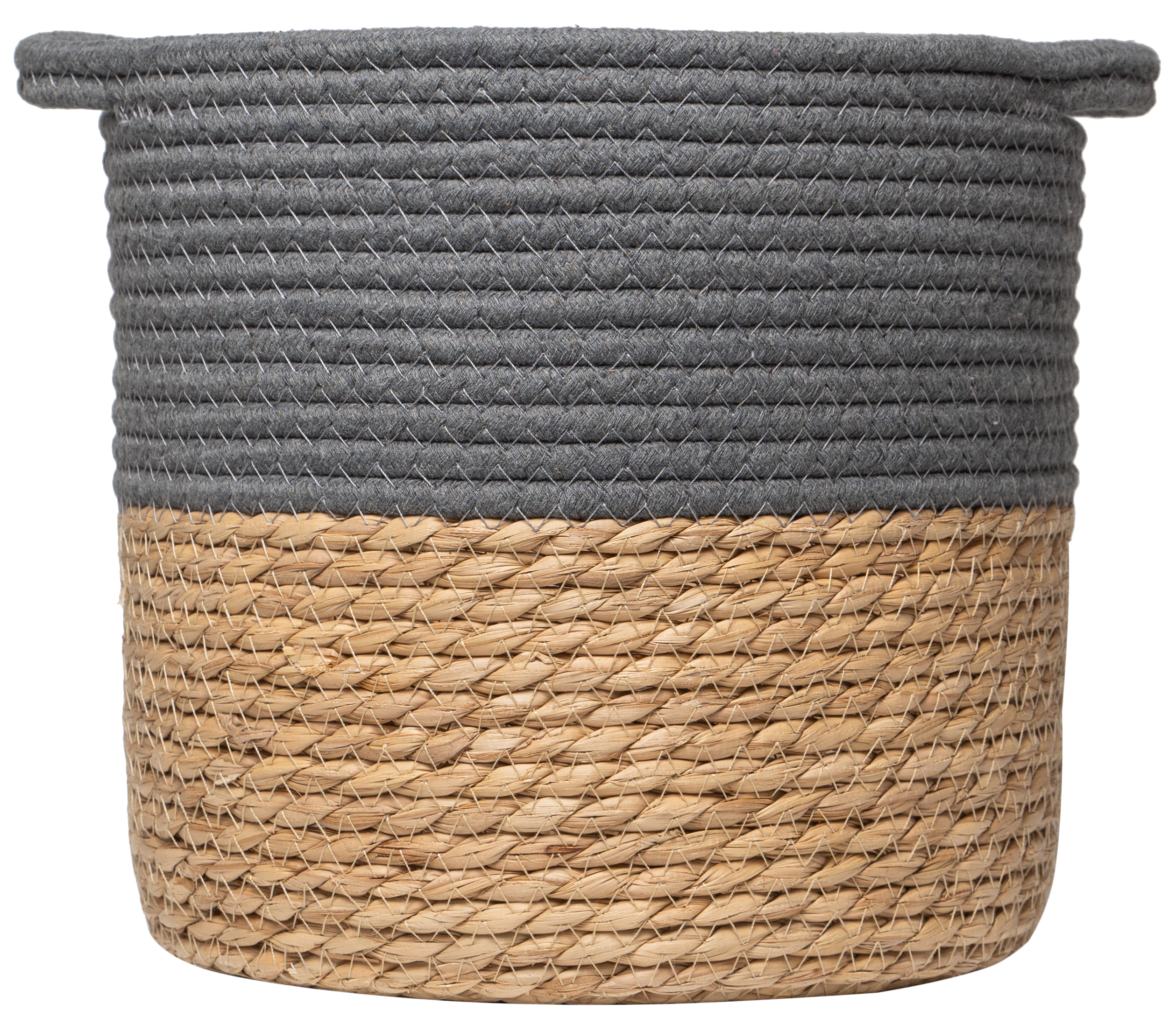 Корзина для хранения 25x25x25 см хлопок серый