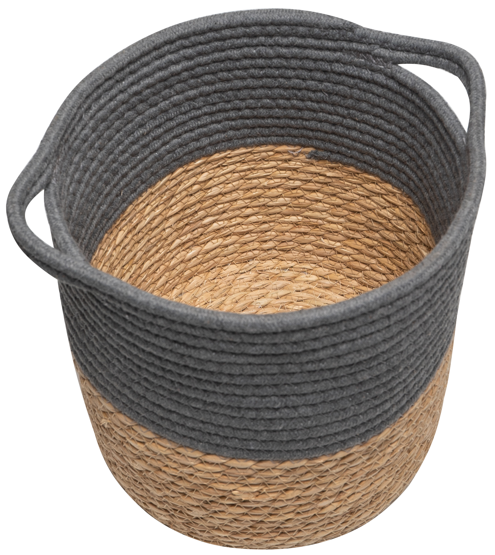 Корзина для хранения 25x25x25 см хлопок серый - 2