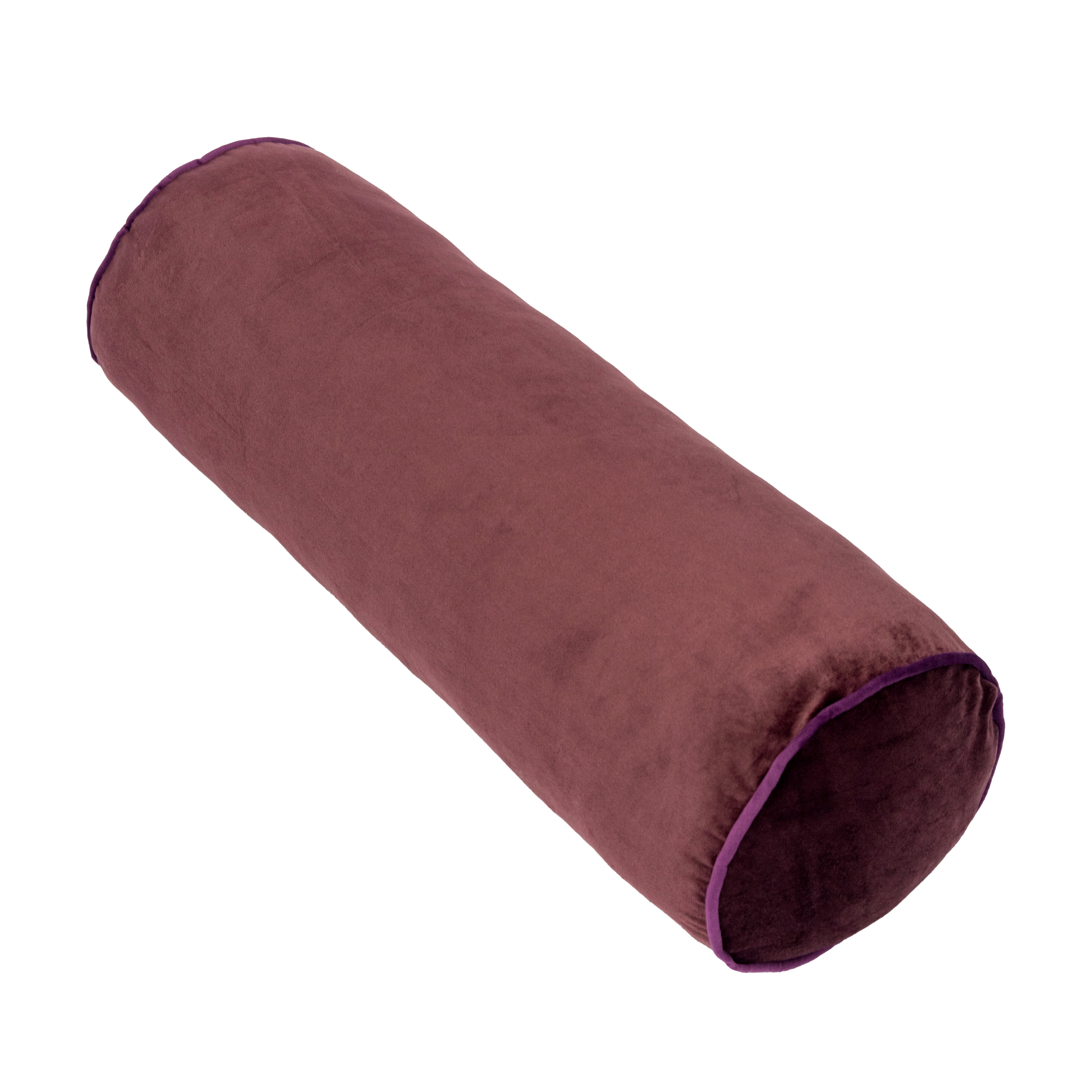 Изображение товара Декоративная подушка Валик 60x20 см бордовая однотонная Универсальный дизайн