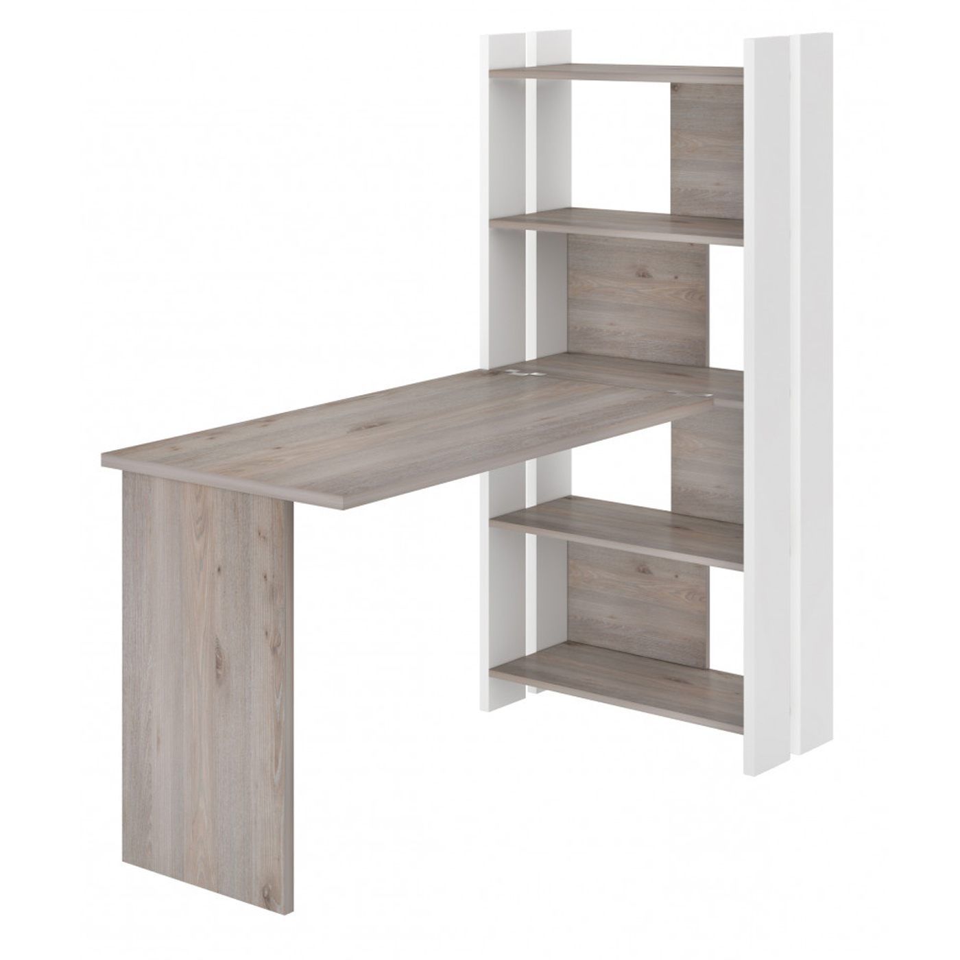 Изображение товара Стол Мэрдэс СТЛ-ОВ+С120Прям без тумбы БЕН 70x152x152 см ЛДСП цвет белый/ясень шимо светлый