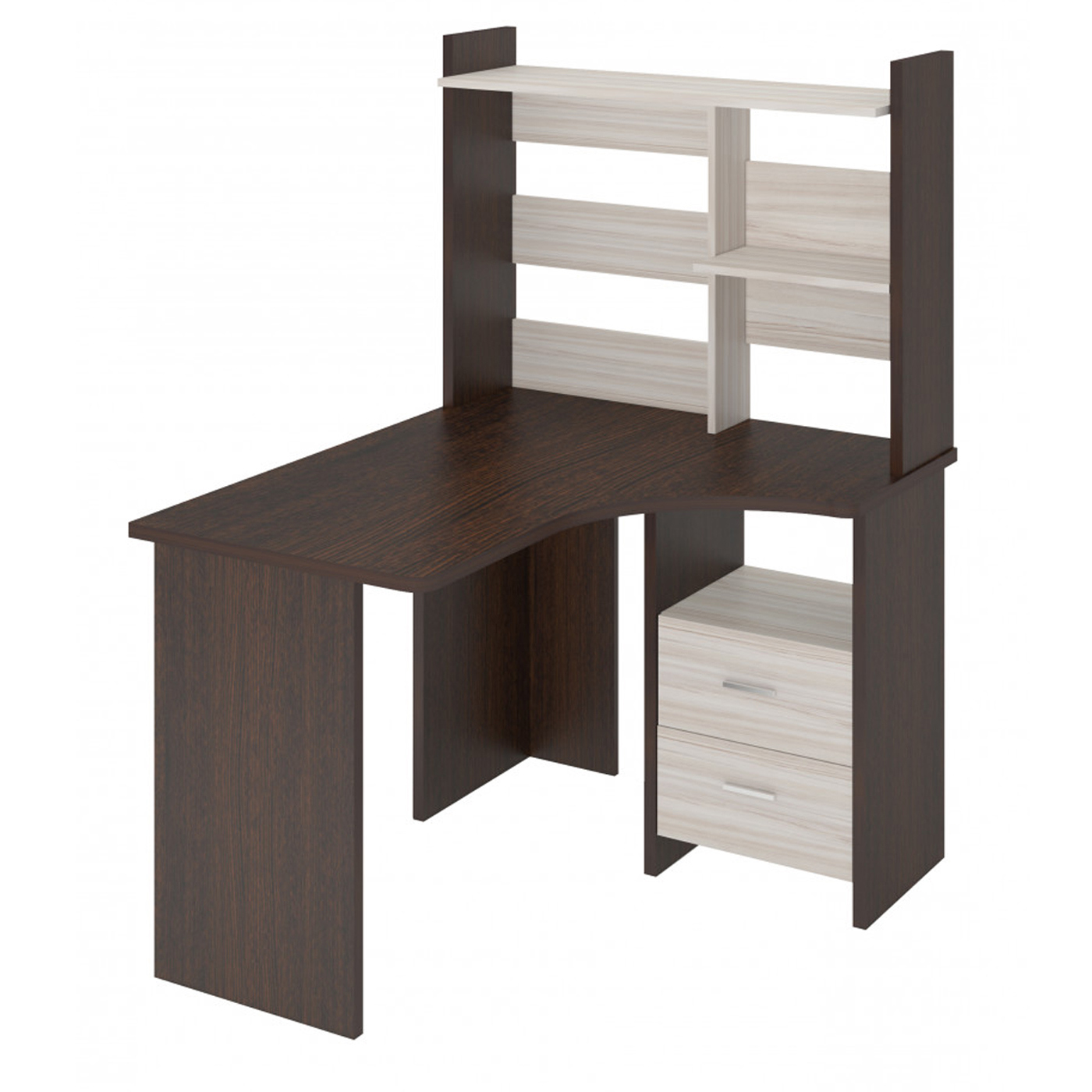 Изображение товара Стол Мэрдэс СКЛ-Угл120+НКЛ-100 ВК ПРАВ 100x152x120 см Венге Карамель