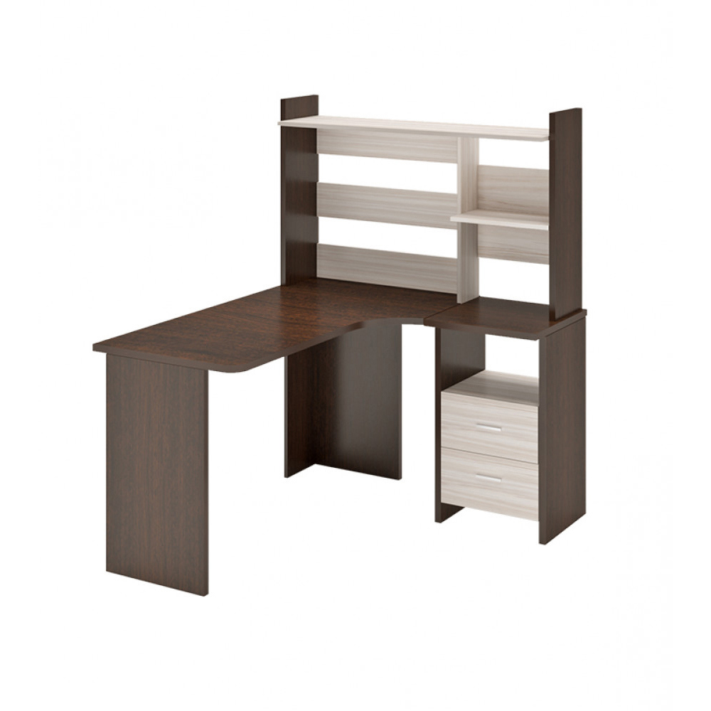 Изображение товара Стол Мэрдэс СКЛ-Угл130+НКЛ-120 ВК ПРАВ 120x152x130 см ЛДСП цвет венге/карамель