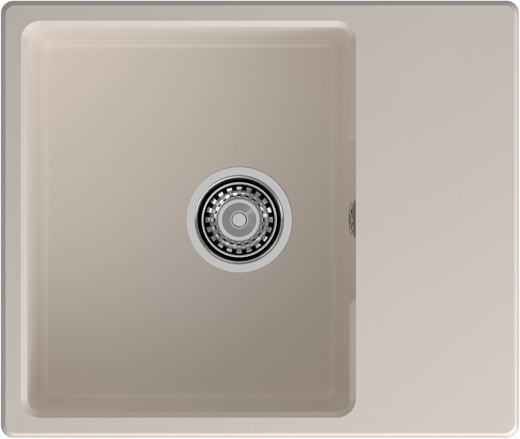 Изображение товара Мойка для кухни Эко-м 5849 белый 49x58 см глубина чаши 18 см кварц цвет белый