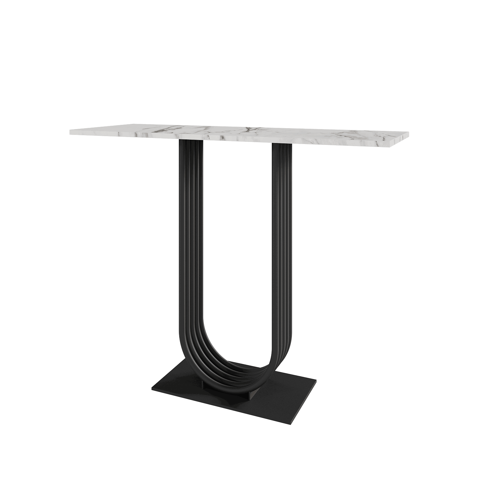 Изображение товара Современная металлическая консоль Genglass GGK-02-2-5-100 80х35х100 см белая черная или золотая