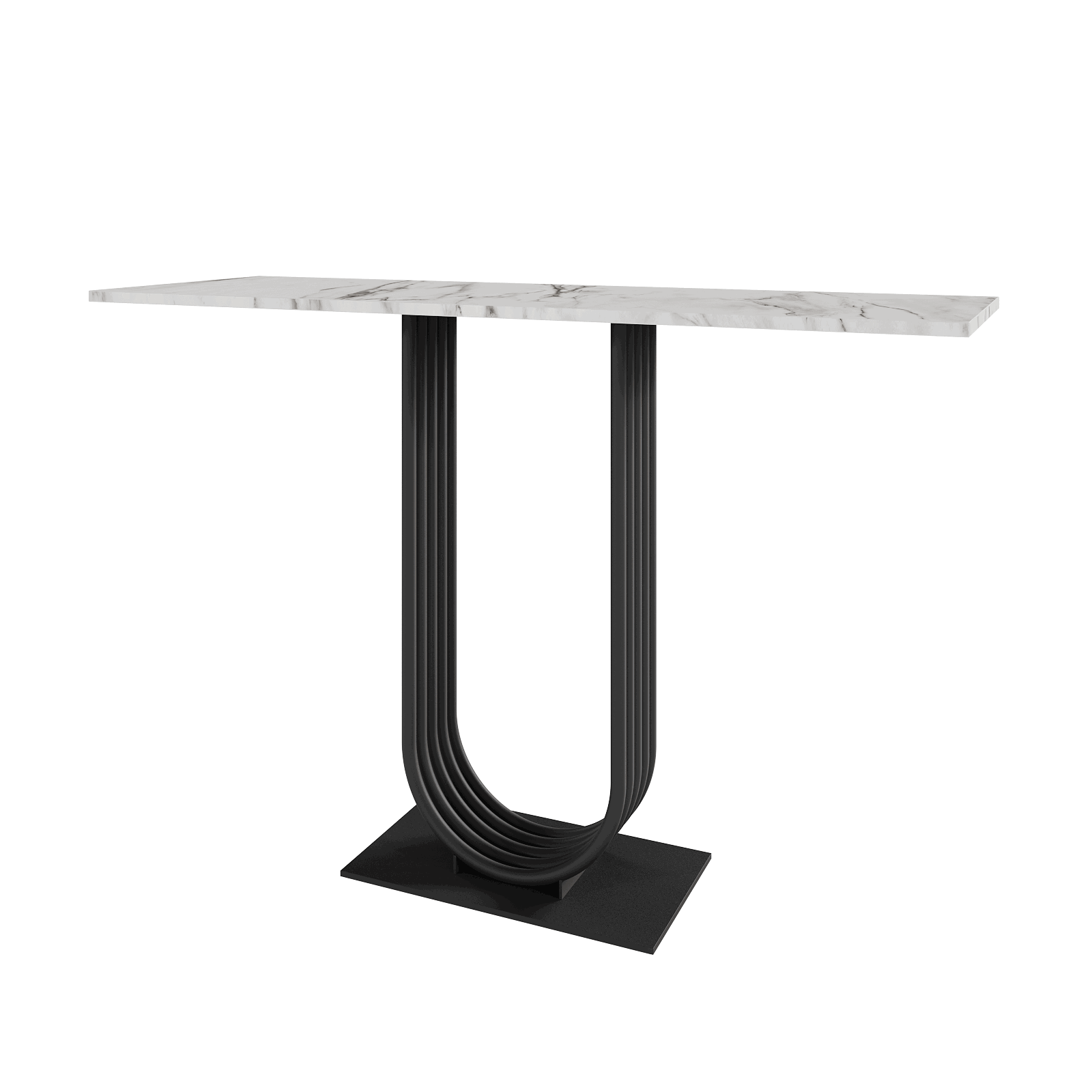 Изображение товара Консоль Genglass GGK-02-2-5-120 белый мрамор 40x80x120 см