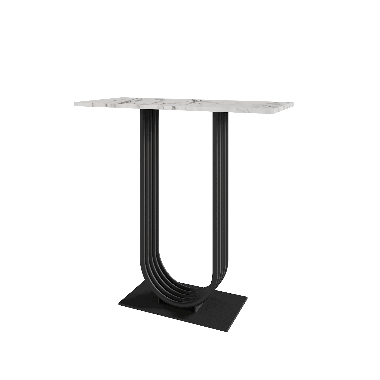 Изображение товара Консоль Genglass GGK-02-2-5-80 металл белый черный золотой современный стиль