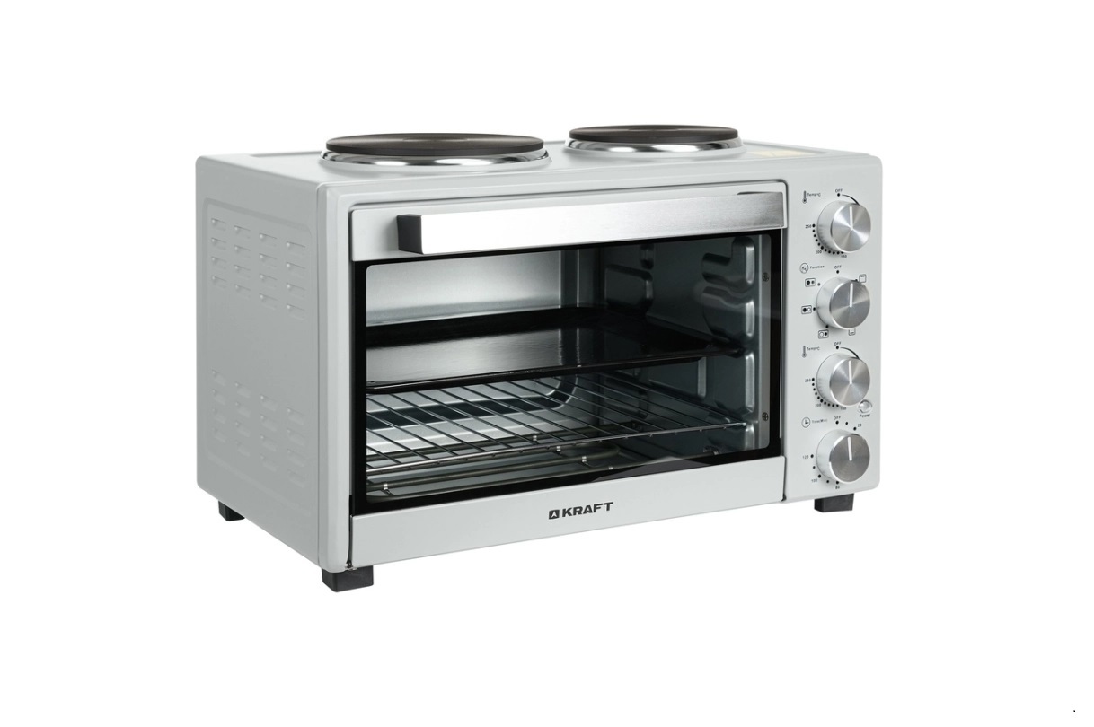 Изображение товара Электропечь 1600 Вт Kraft KFC-MOHP 380 HGR 58.2x39.7x38.2 см цвет серый