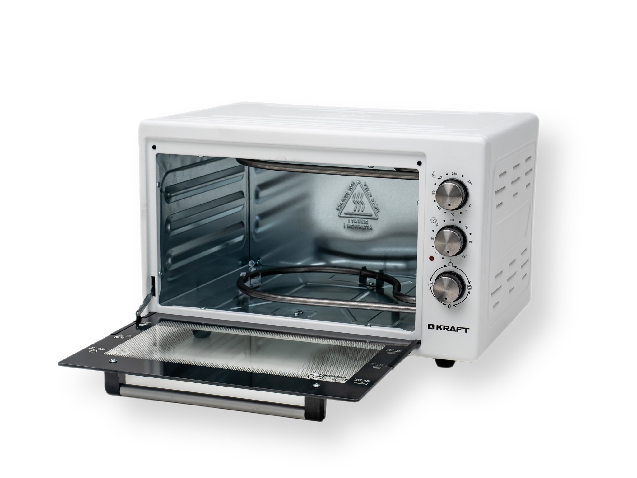 Изображение товара Электропечь Kraft KF-MO 3800W 38л белая механическая с таймером