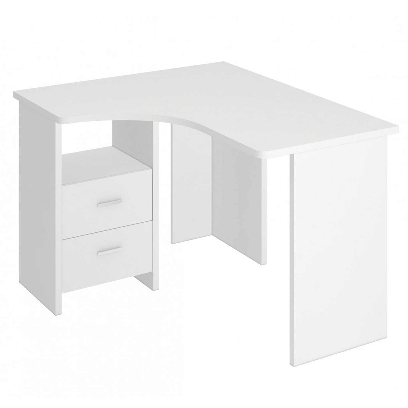 Изображение товара Стол Мэрдэс СКЛ-Угл 120 БЕ ЛЕВ белый угловой компьютерный стол