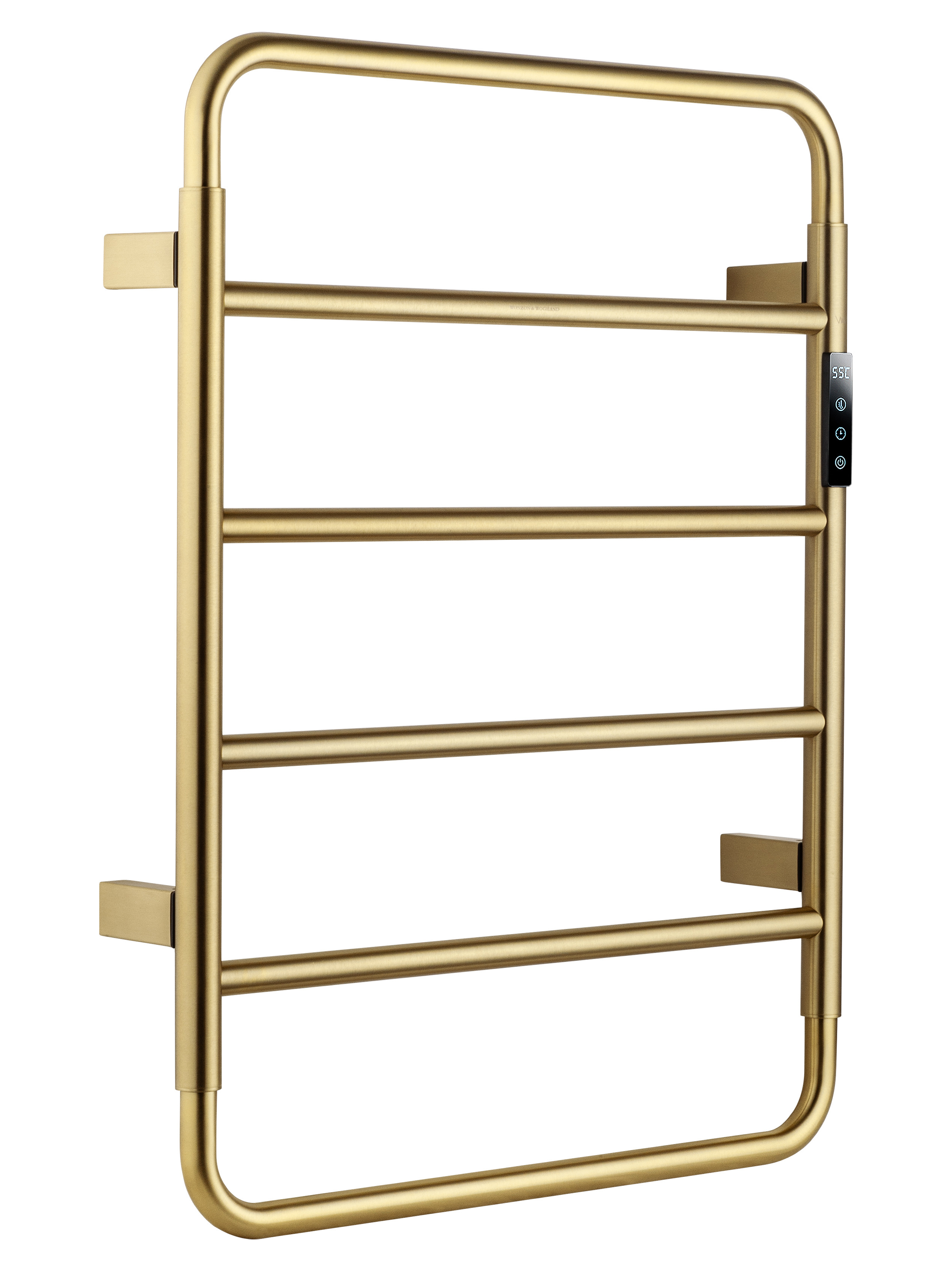 Изображение товара Полотенцесушитель электрический Wonzon & woghand 475x640 мм 60 Вт с терморегулятором Н-образный цвет золото