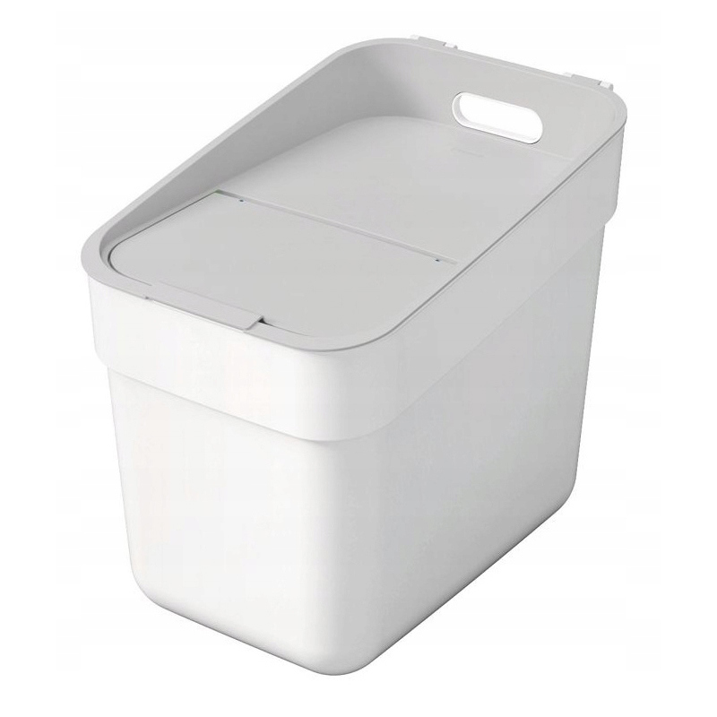 Изображение товара Мусорное ведро 20 л Curver с крышкой и ручкой белое для кухни и улицы