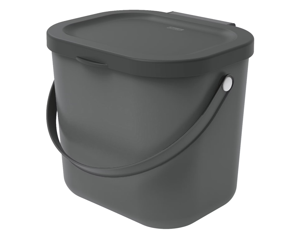 Изображение товара Ведро для раздельного сбора мусора 6 л Rotho пластиковое антрацит Польша