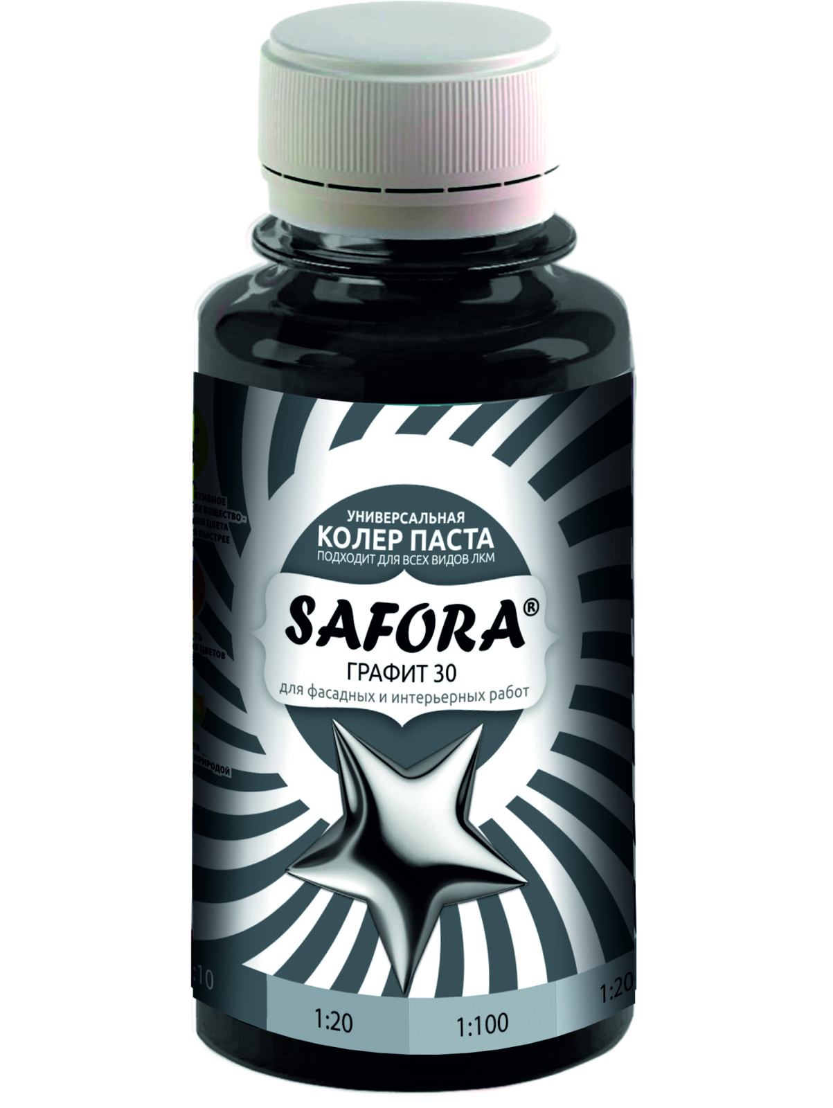 Изображение товара Колорант Safora 30/6 0.6 л цвет графит Изображение товара Колорант Safora 30/6 0.6 л цвет графит