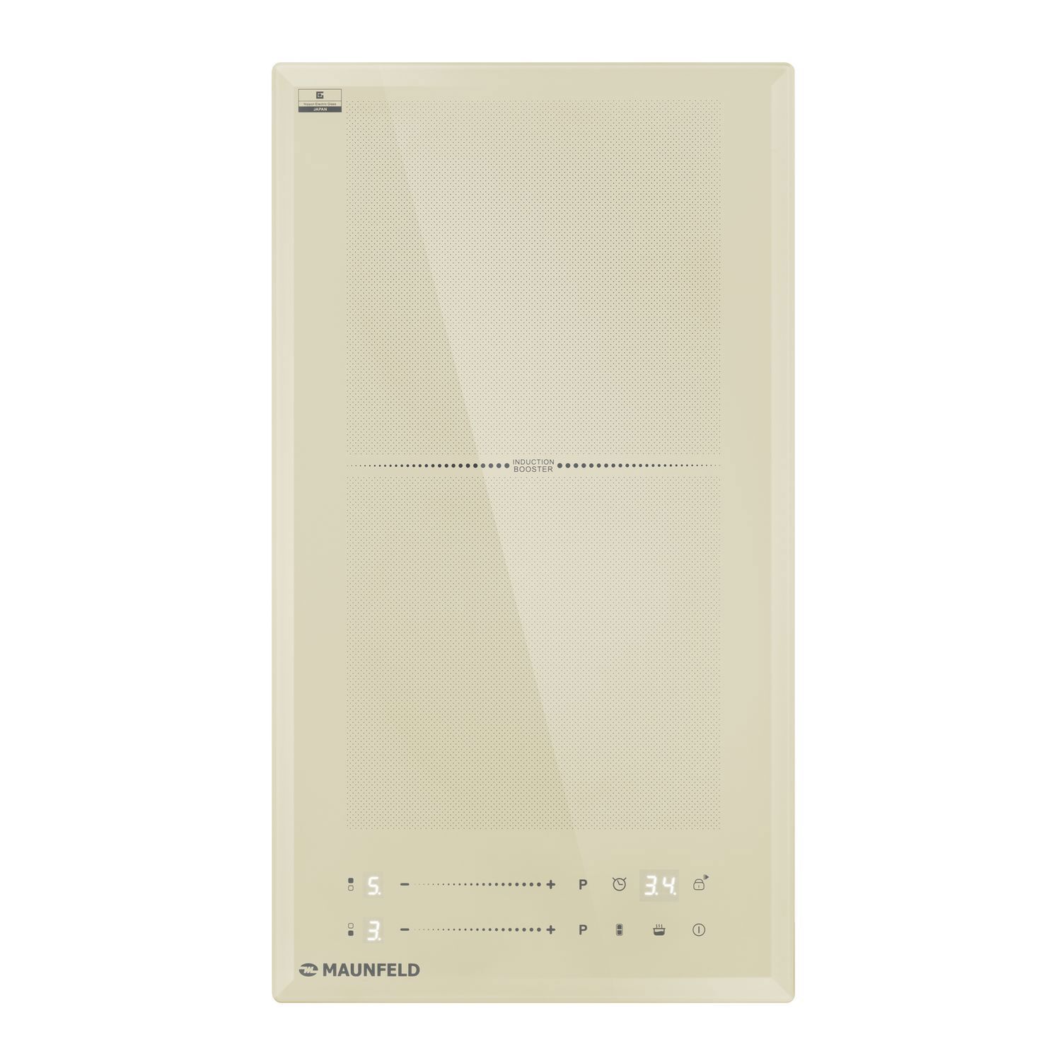 Изображение товара Индукционная варочная панель Maunfeld CVI292S2FBG Lux 29 см 2 конфорки бежевый