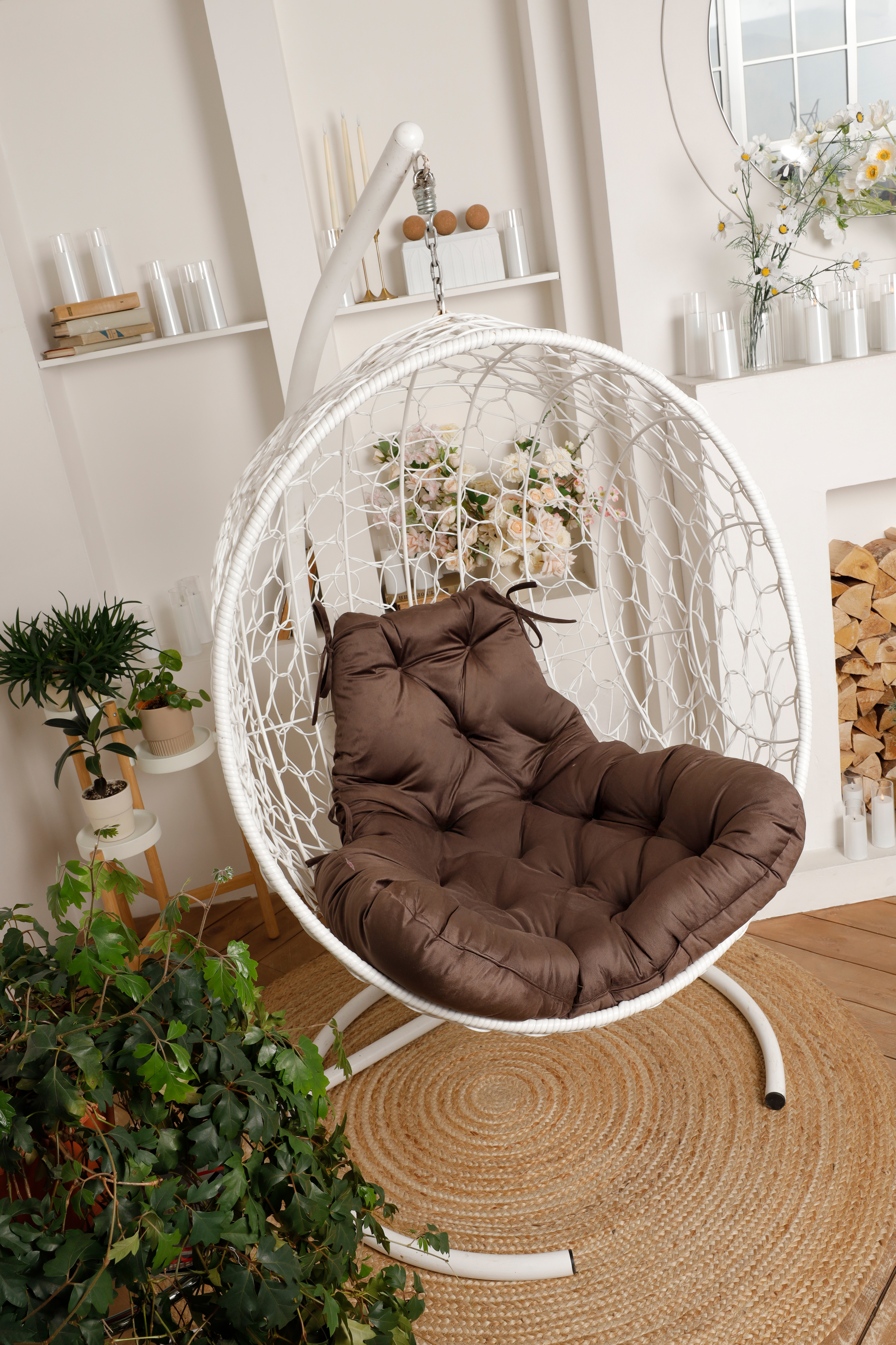 Изображение товара Подушка пикованная Груша Велюр 100x130 см коричневая