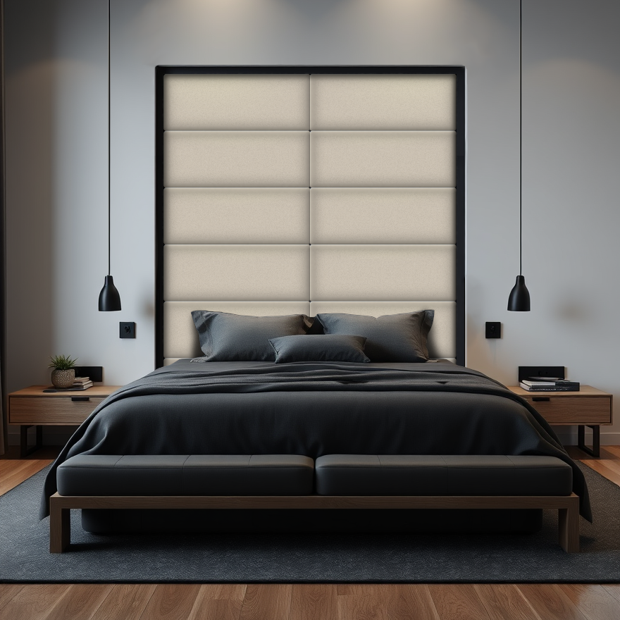 Изображение товара Мягкая стеновая панель 3D Kovalevski 200-3, 100x40 см, цвет бежевый, 2 шт