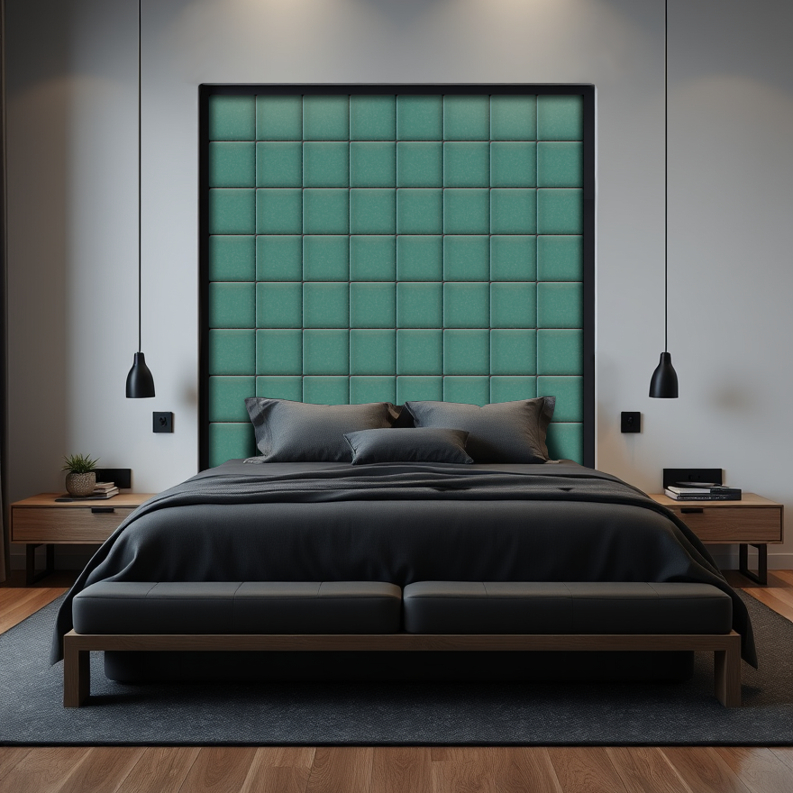 Изображение товара Панель МДФ на стену Kovalevski 3D 200-25 изумруд для спальни