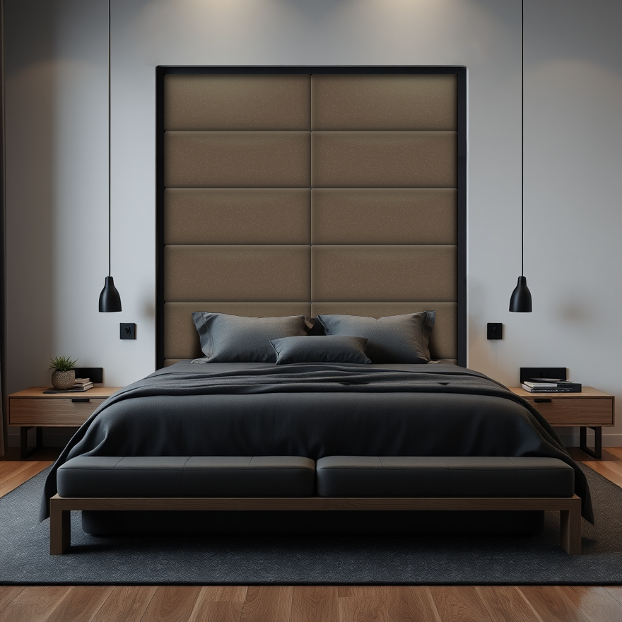 Изображение товара Мягкая стеновая панель 3D Kovalevski 200-10, 100x40 см, цвет коричневый, 2 шт