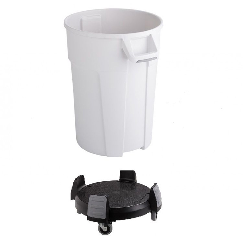 Изображение товара Тележка на колесах 120 л Rotho для мусорного контейнера пластик цвет черный