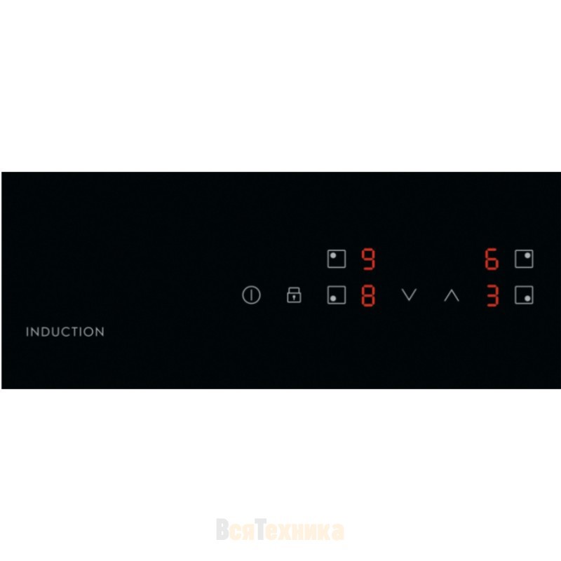 Изображение товара Электрическая варочная панель Electrolux 59 см 4 конфорки черный металлик