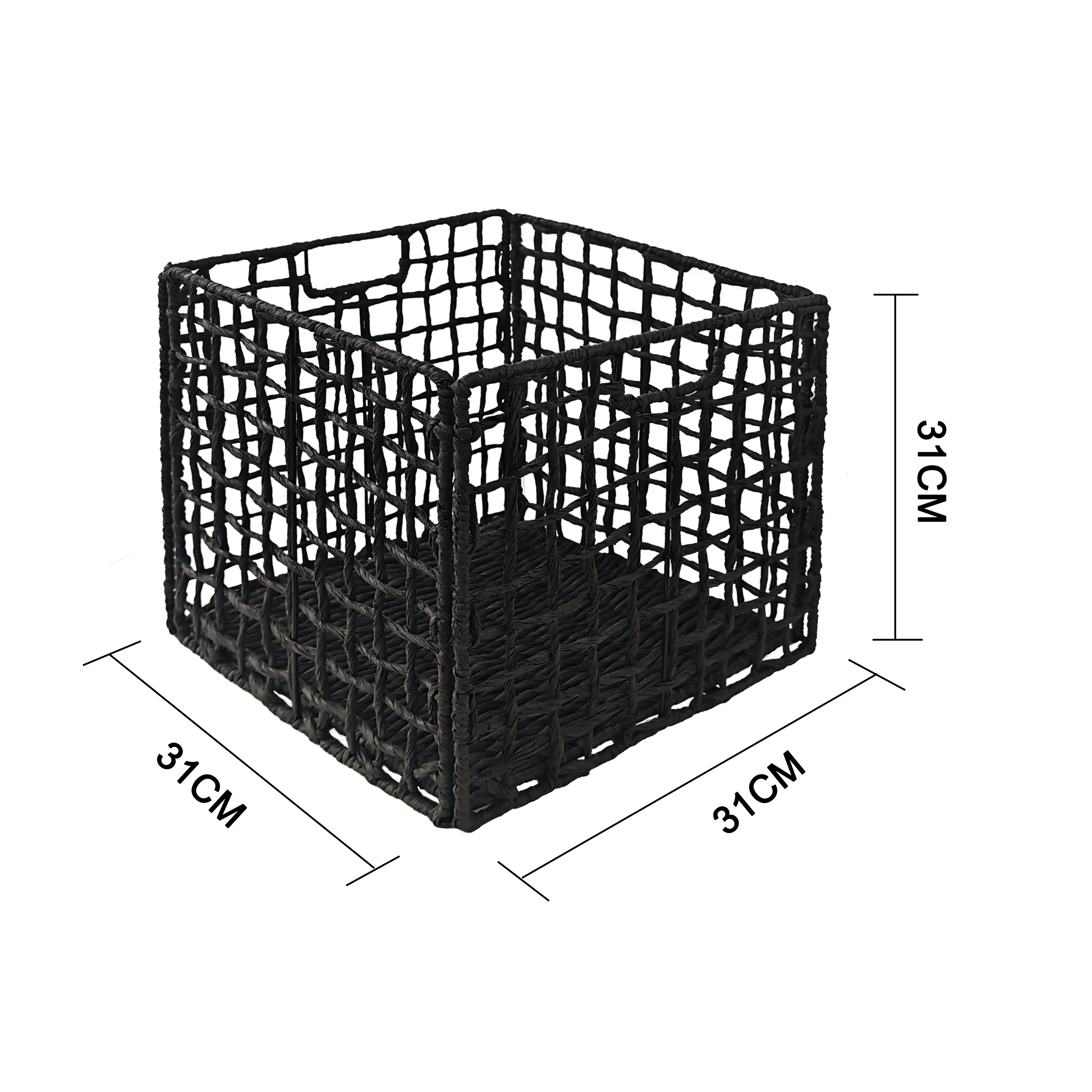 Изображение товара Короб-органайзер черная бумага L KONSENSA KUB 31x31x31 см