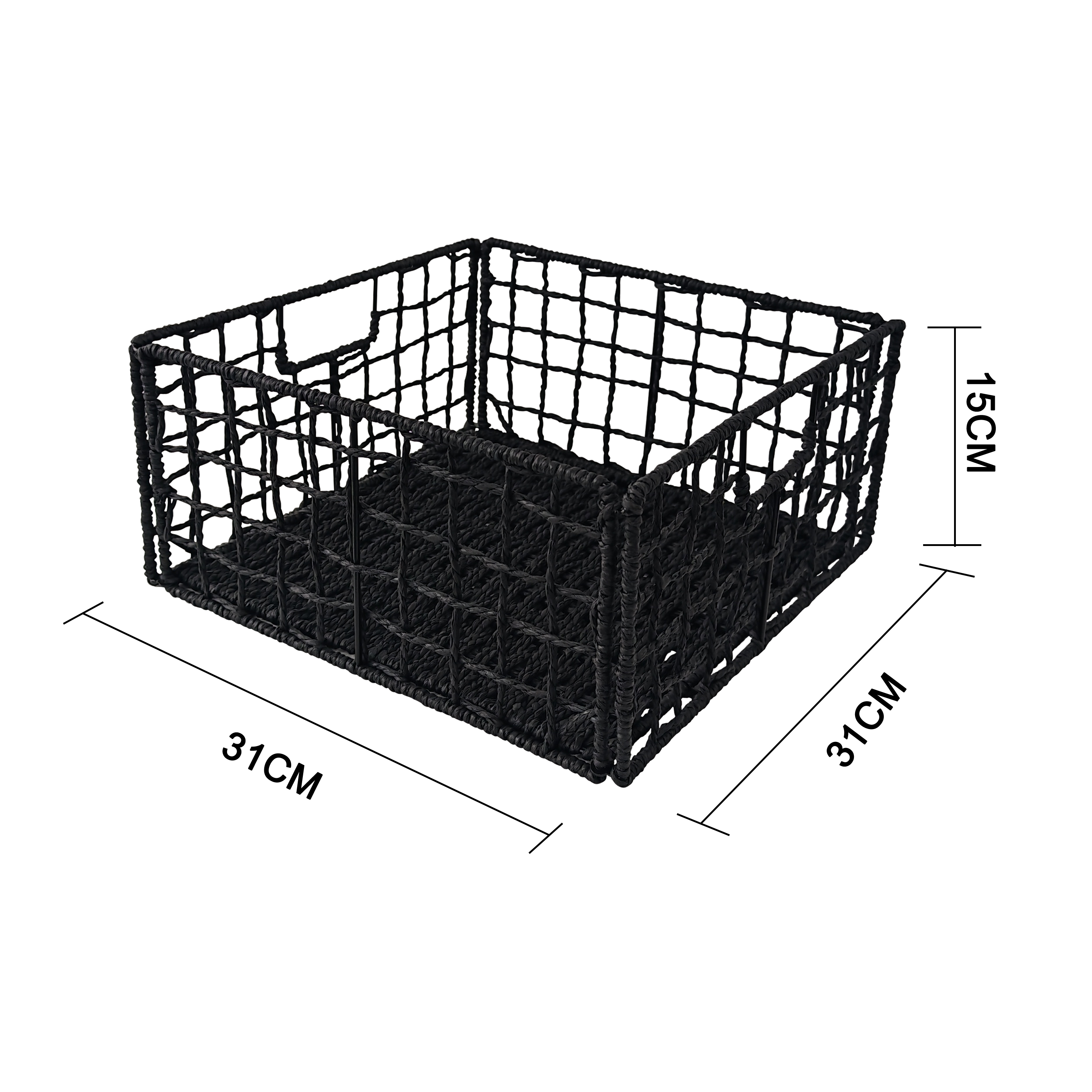 Изображение товара Короб-органайзер KONSENSA KUB из ротанга, 31x14x31 см, коричневый