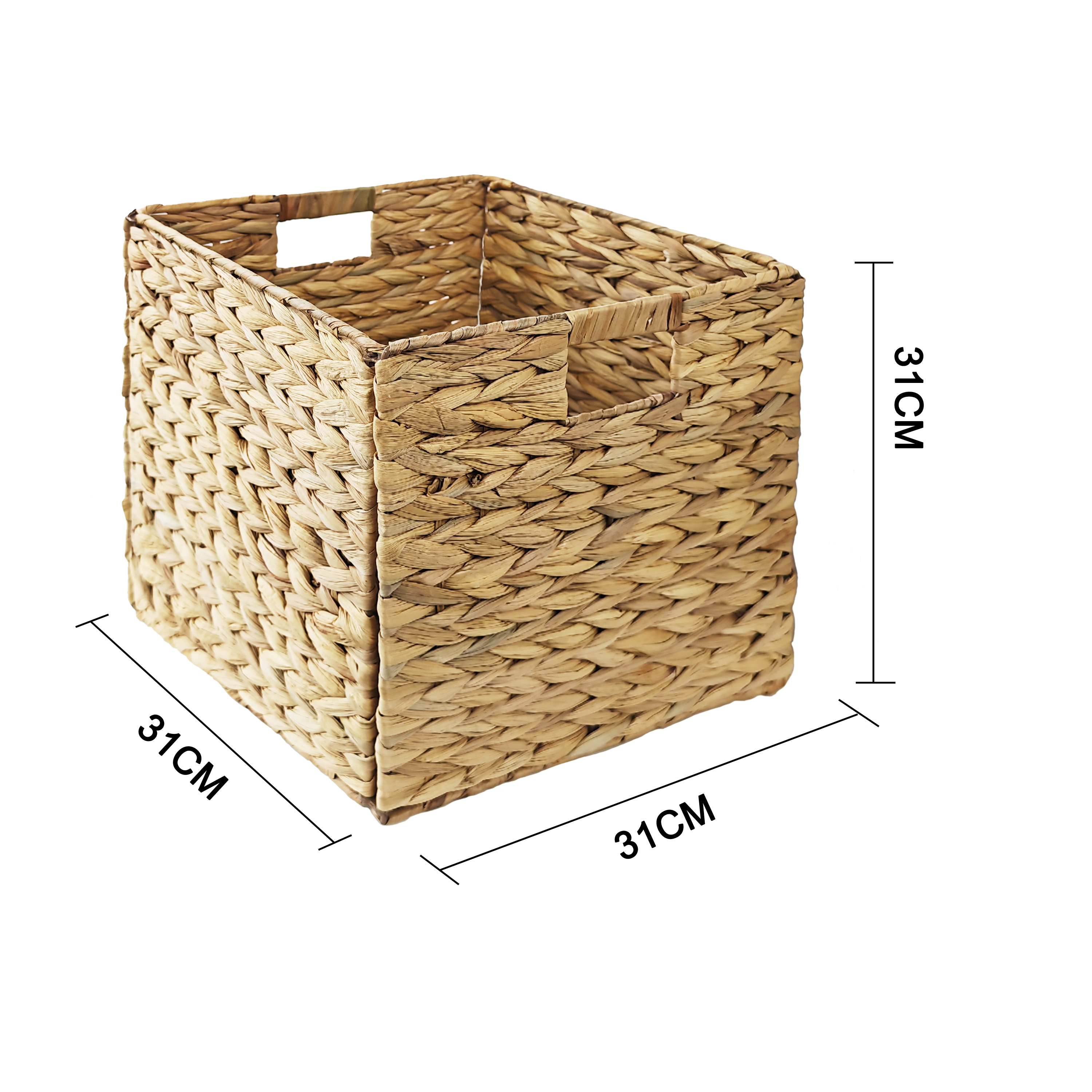 Изображение товара Короб-органайзер KONSENSA 31x31x31 см водяной гиацинт бежевый