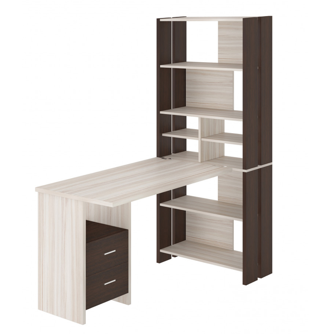 Изображение товара Стол Мэрдэс СТЛ-ОВХ+С120Прям угловой венге/карамель