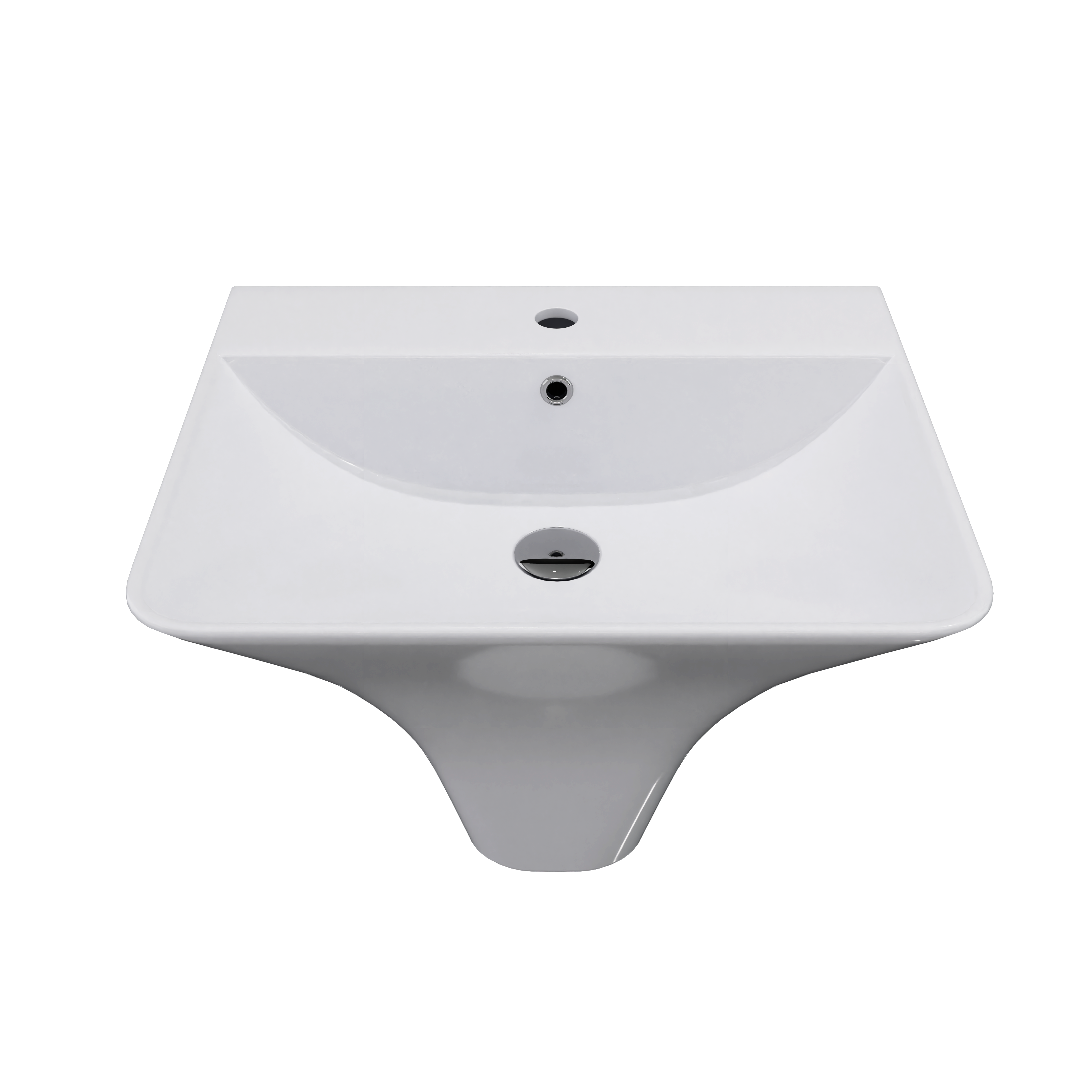 Изображение товара Раковина-моноблок Омут подвесная 52x43,5 см белая с отверстием под смеситель