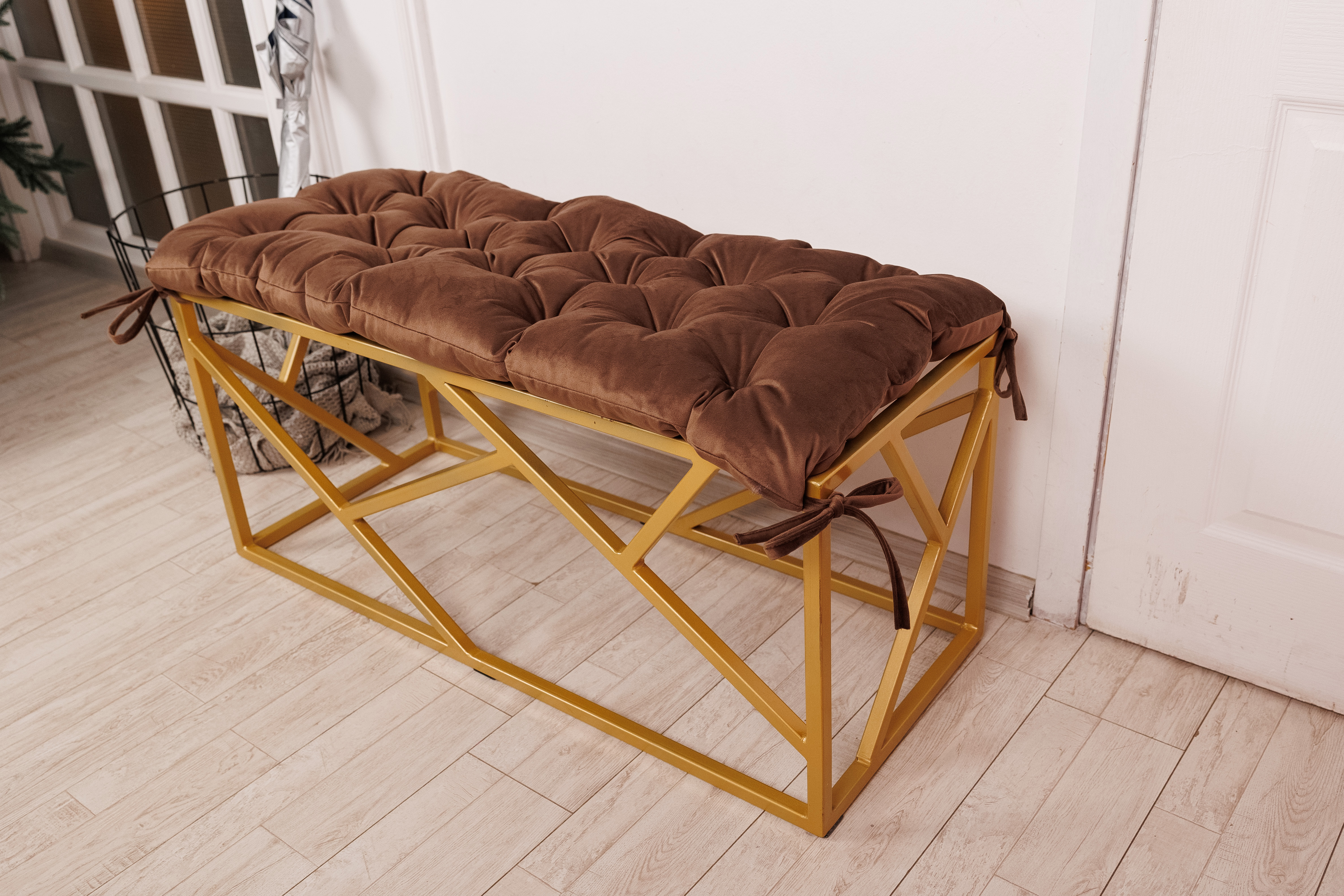 Изображение товара Подушка пикованная Alberica ВелюрПМ/100 ВК, 45x100 см, цвет коричневый