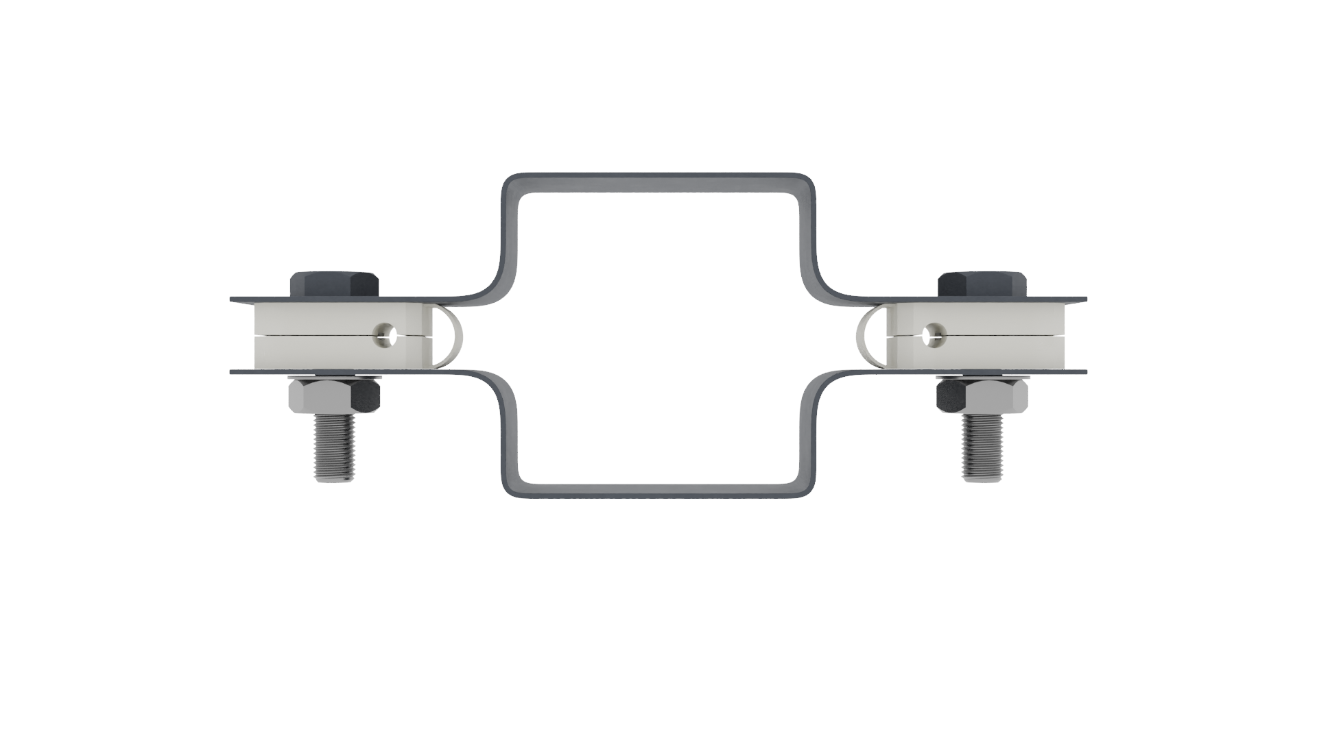 Изображение товара Хомут составной Ювента 60x60 с вкладышем сталь графит 3 шт