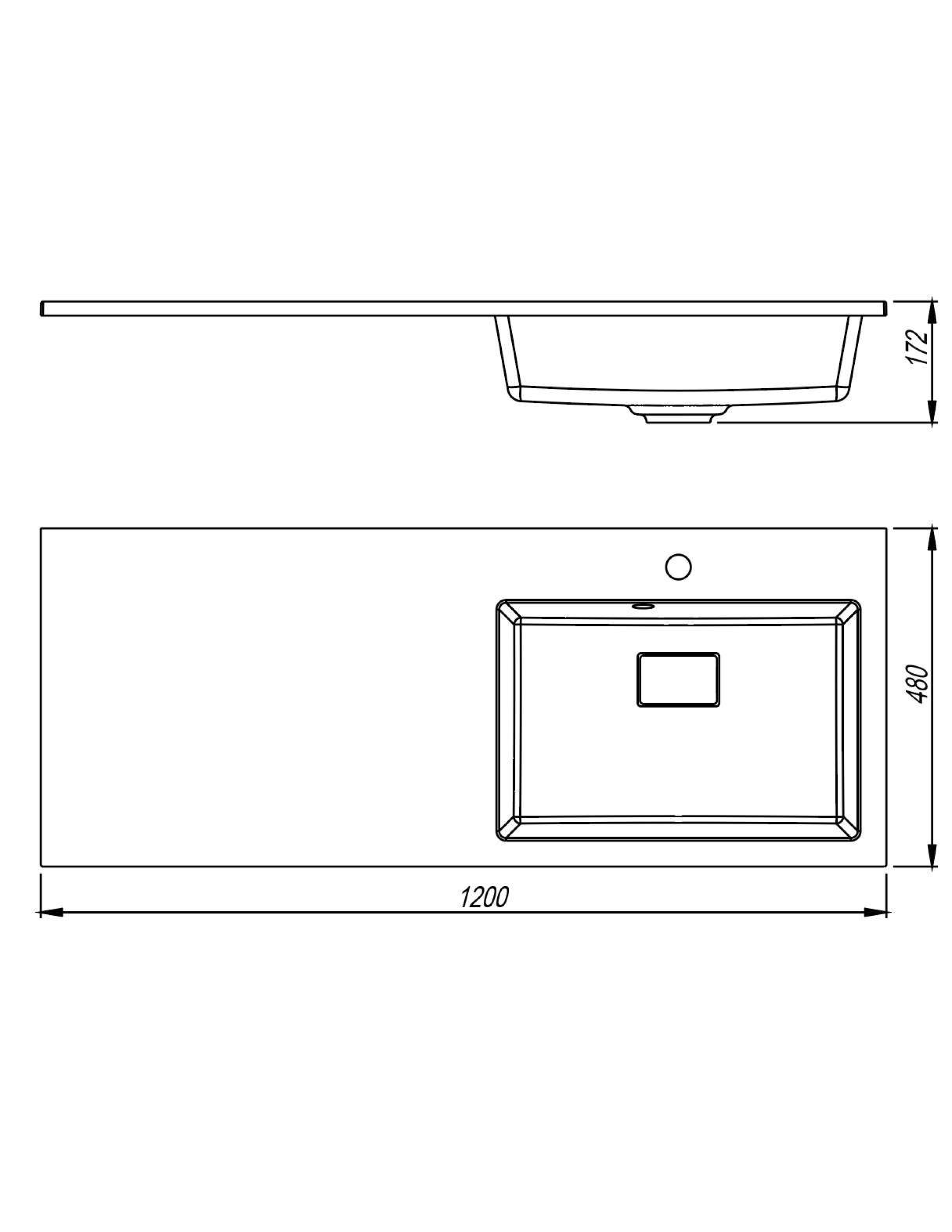 Изображение товара Раковина Florentina аванти 00345290 120см цвет белый