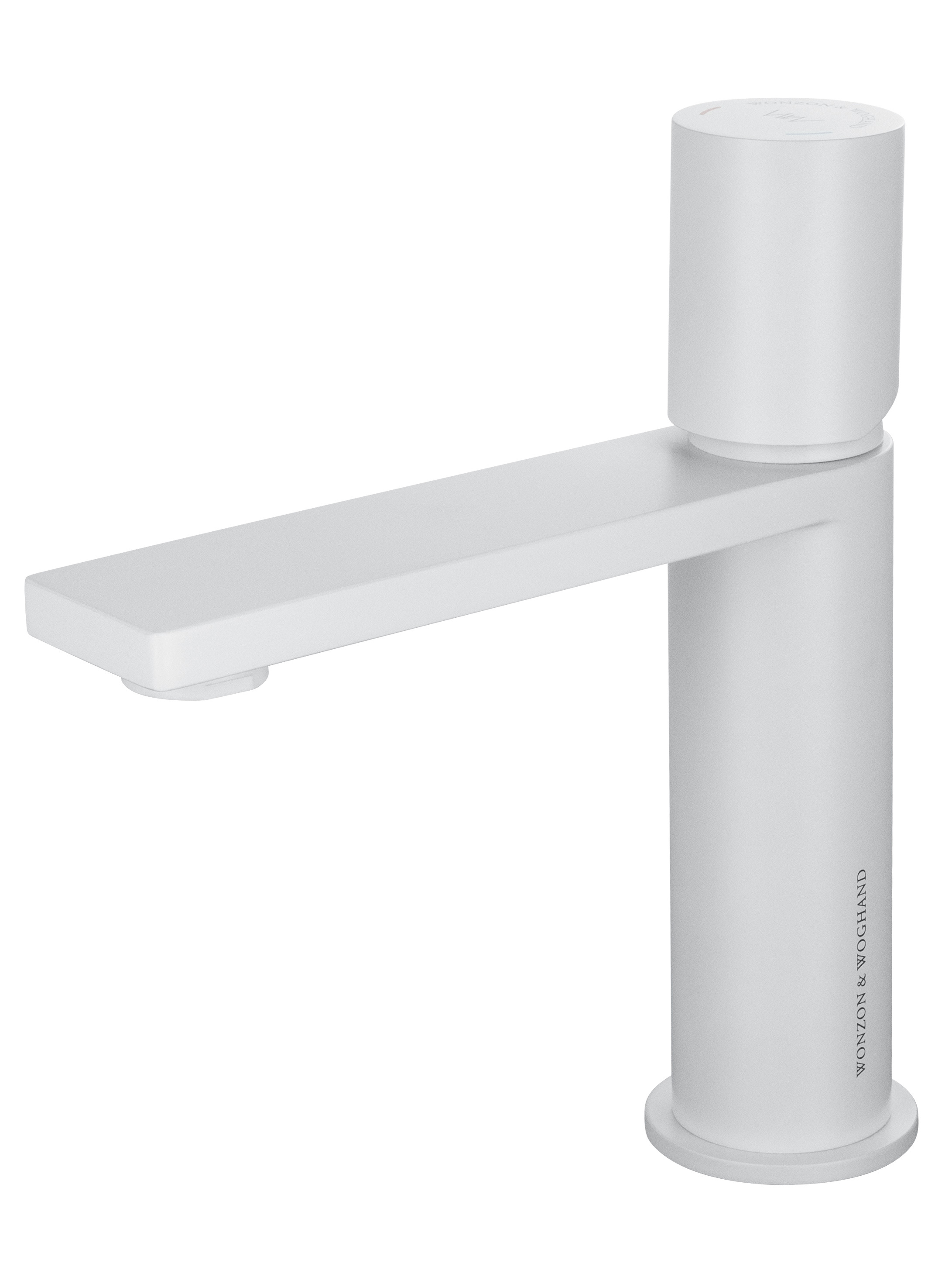 Изображение товара Смеситель для раковины Wonzon & Woghand однорычажный цвет белый матовый WW-101-MW