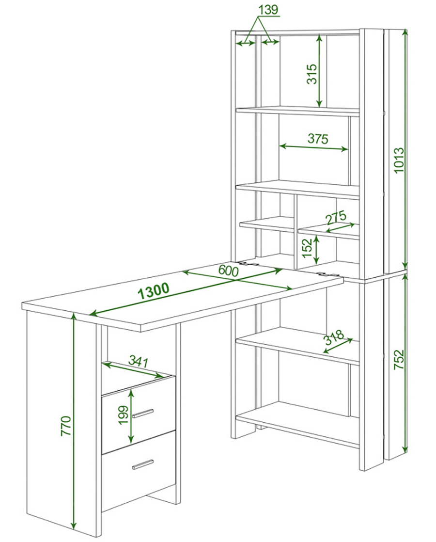 Изображение товара Стол Мэрдэс СТЛ-ОВХ+С130РВ угловой бежевый карамель из ЛДСП