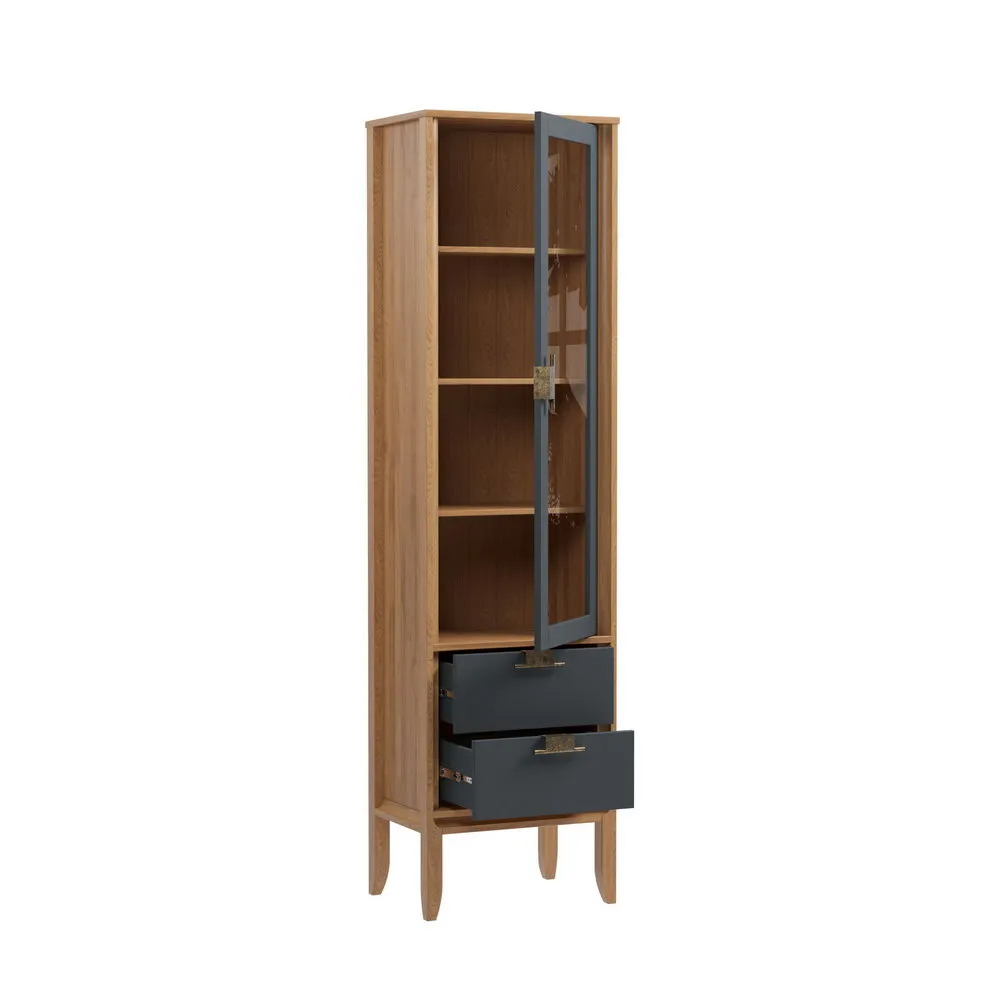 Изображение товара Шкаф-витрина из сосны 55x206 см Бридж Дом мебели натуральное дерево