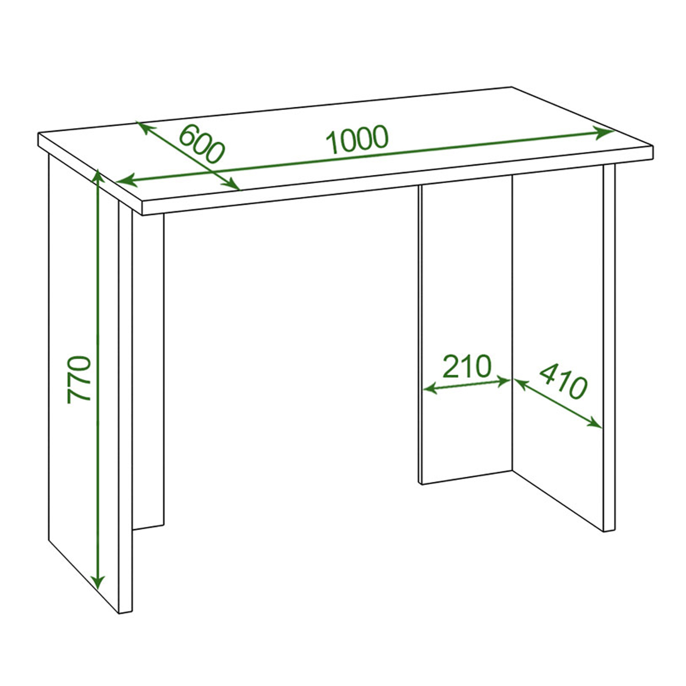 Изображение товара Стол Мэрдэс СКЛ-Прям100 из ЛДСП, классика для дома и офиса
