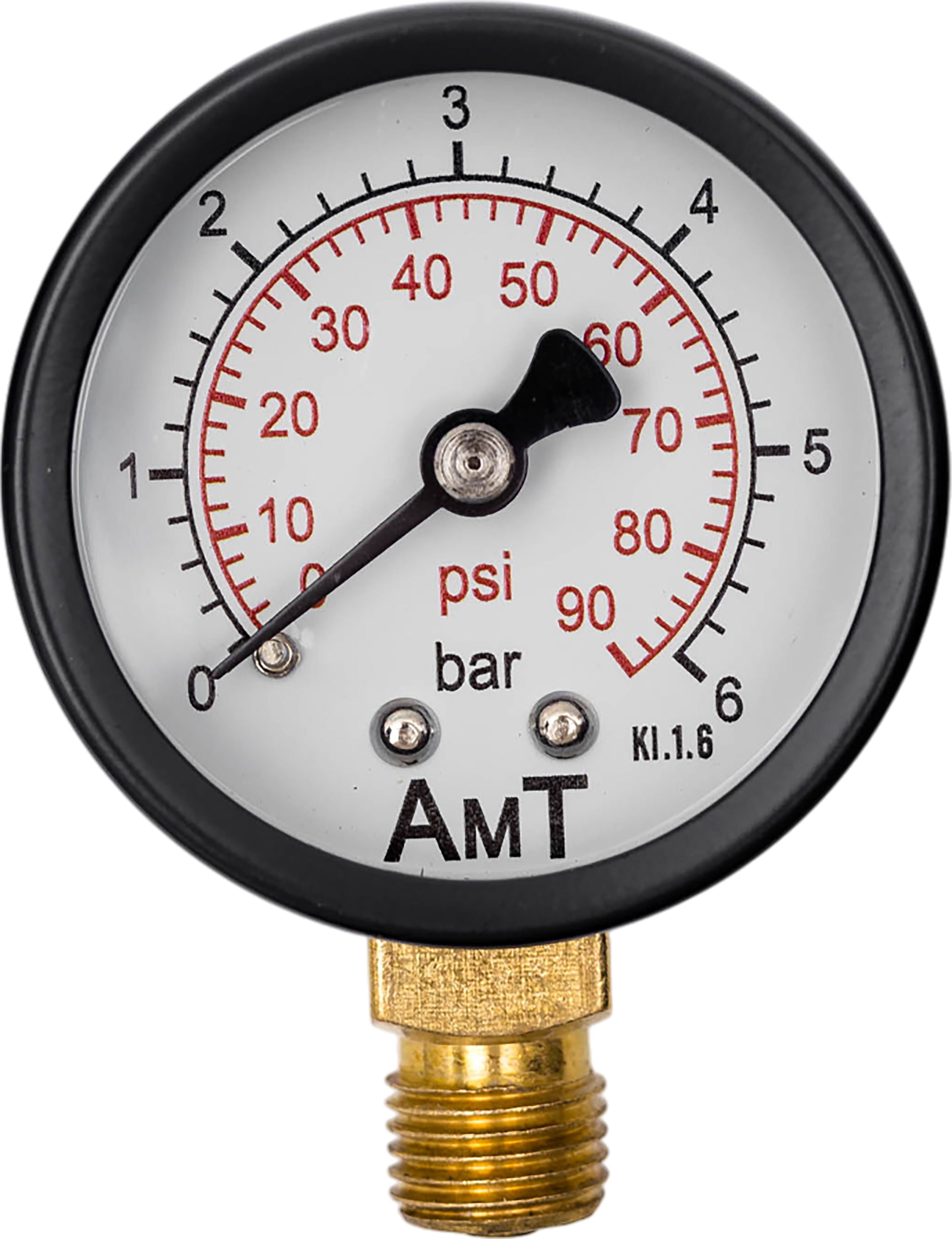 Изображение товара Манометр радиальный 0.6 Мпа 1/4" 70 мм для гидравлических систем