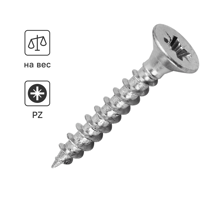 Изображение товара Саморезы универсальные DILWIS оцинкованные 4x25 мм на вес