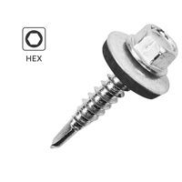 Изображение товара Саморезы кровельные по дереву DILWIS оцинкованные с буром 4.8x29 мм 1 кг